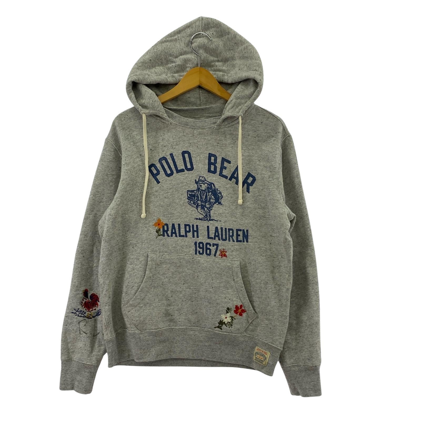 パーカー POLO COUNTRY 復刻 ベア フリースフーディ(S) グレー
