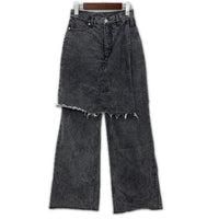デニムパンツ Layered Wrap Denim Pants 36 ブラック