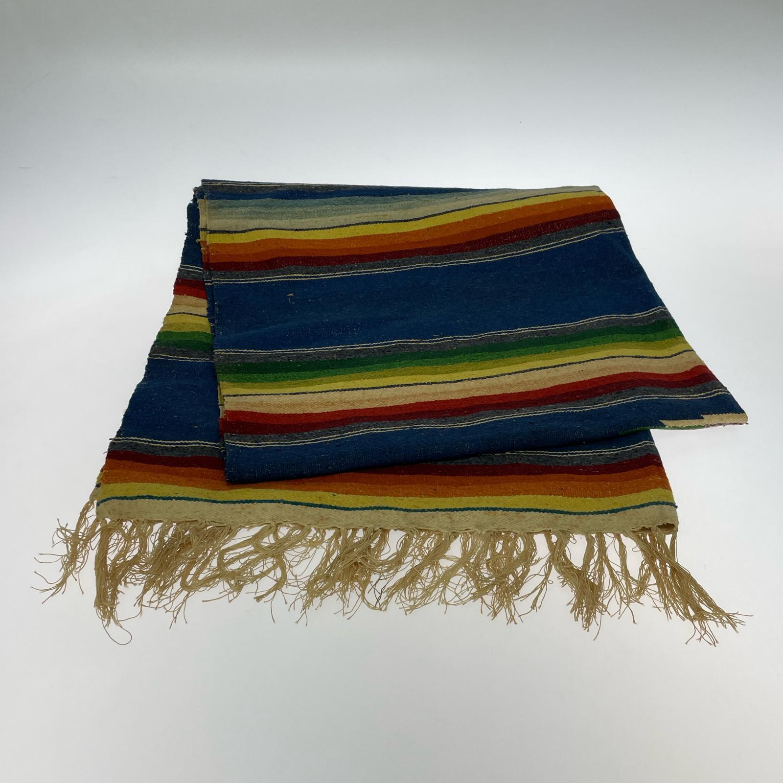 その他アクセサリー 推定70s オルテガメキシカンラグ フリンジ 180cm マルチカラー