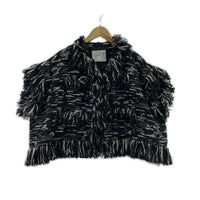 ジャケット 24AW フリンジ ツイードベスト 黒 2