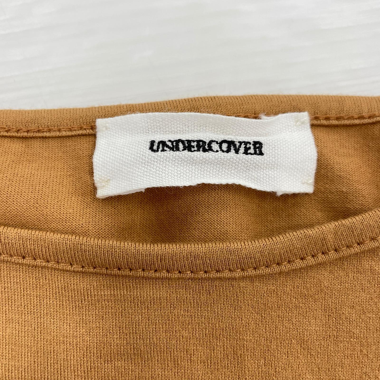半袖Tシャツ UNDERCOVER ハートモチーフ S/Sサイドフリルカットソー ブラウン