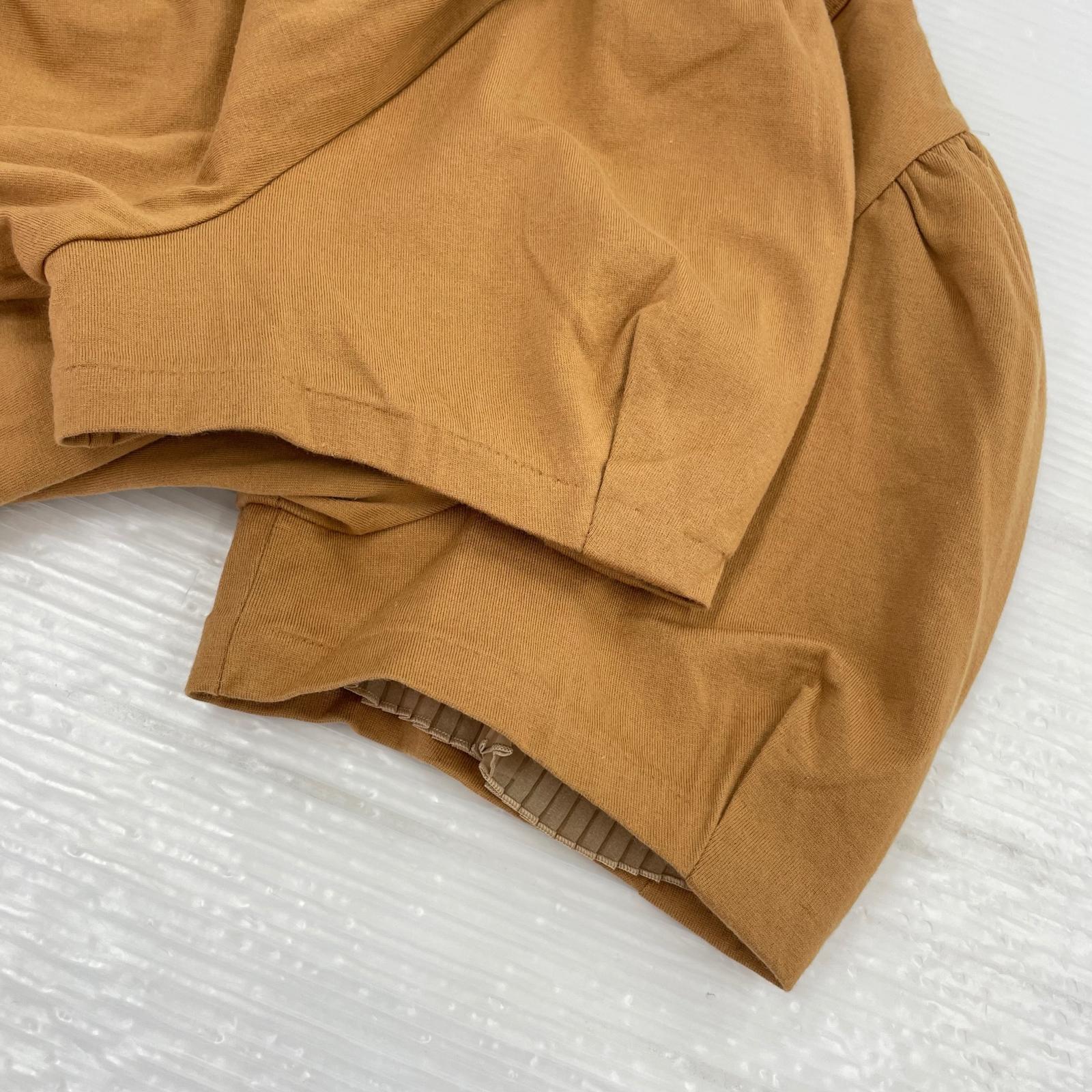 半袖Tシャツ UNDERCOVER ハートモチーフ S/Sサイドフリルカットソー ブラウン