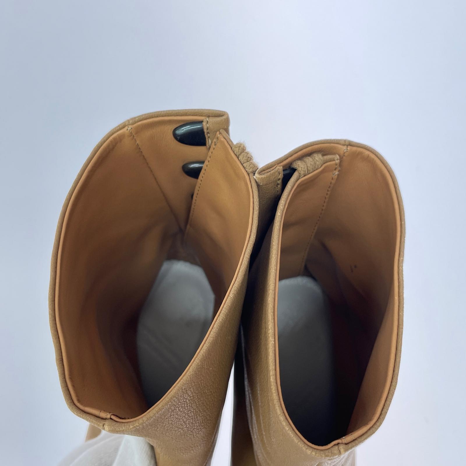 ブーツ TABI ANKLE BOOTS 36 ベージュ ブラウン