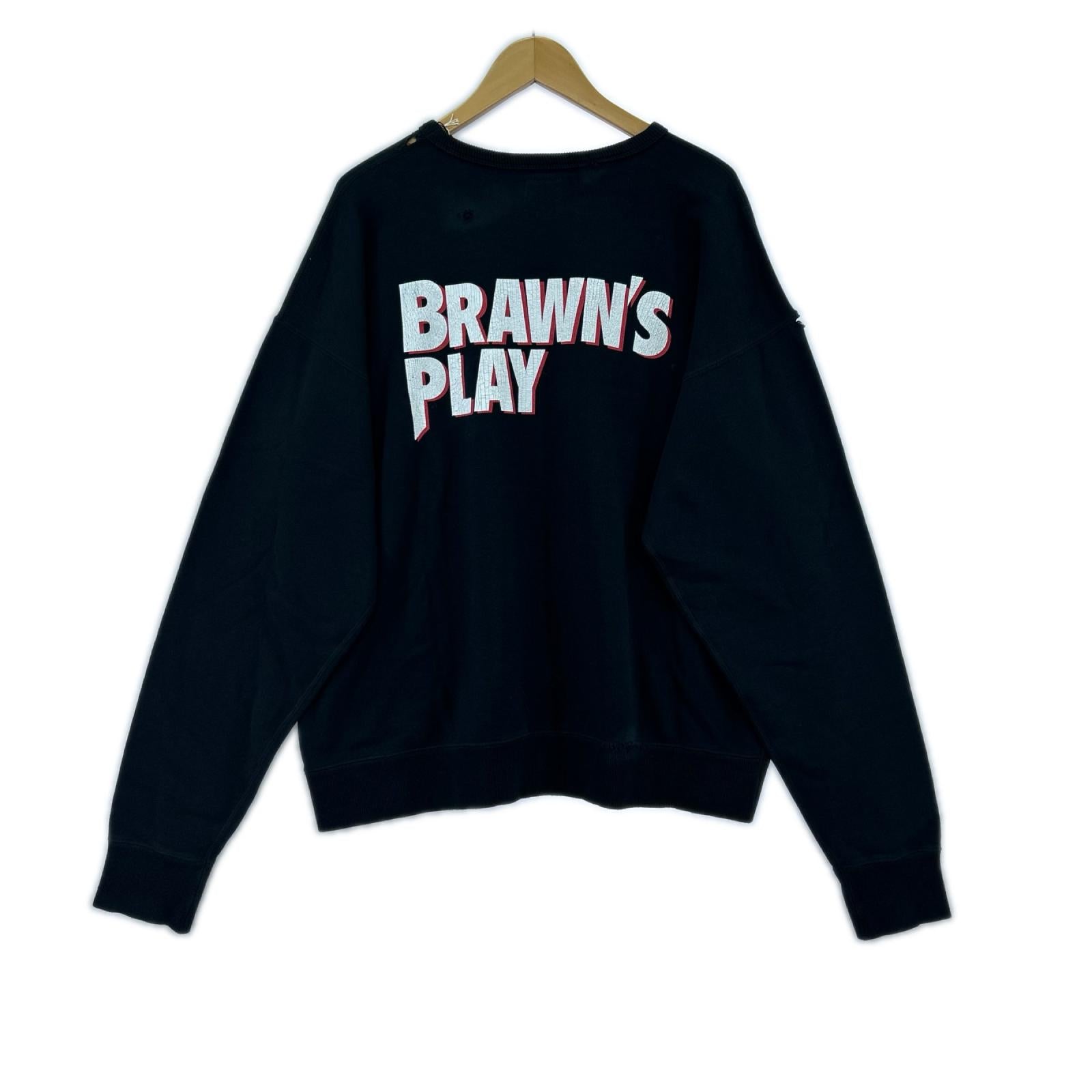 スウェット BRAWN 加工スウェット L ブラック
