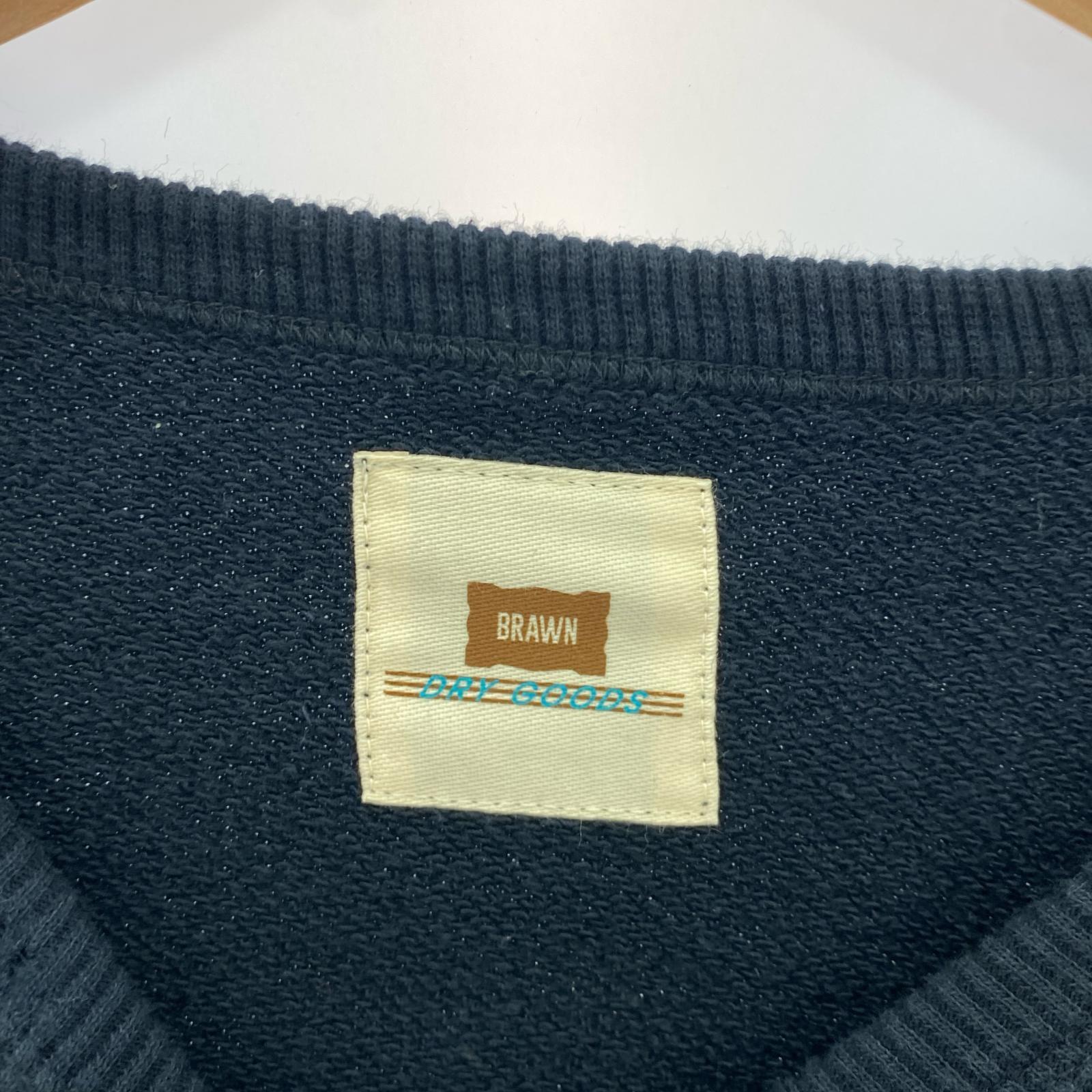 スウェット BRAWN 加工スウェット 黒 (XL) ブラック