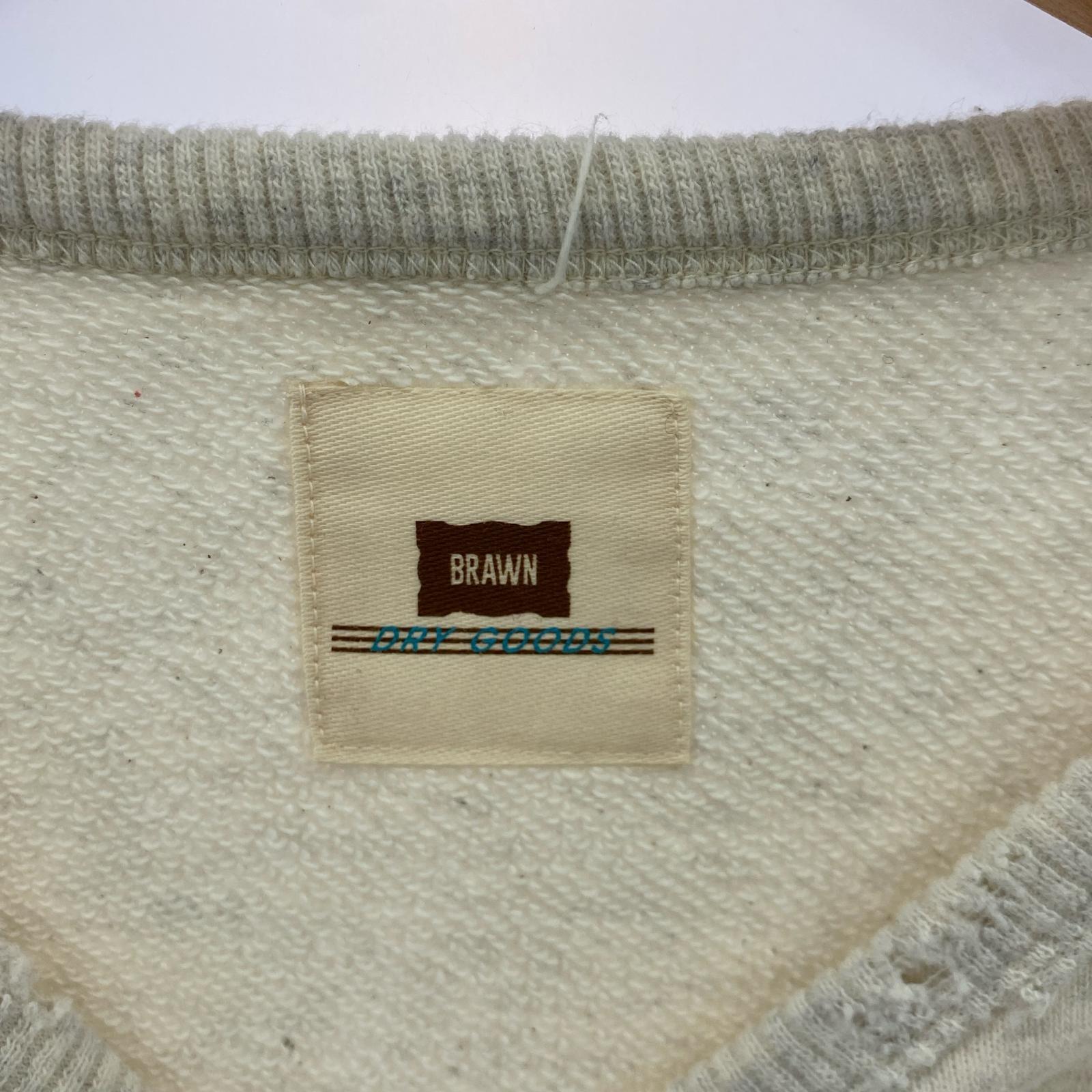 スウェット BRAWN 加工スウェット アイボリー L