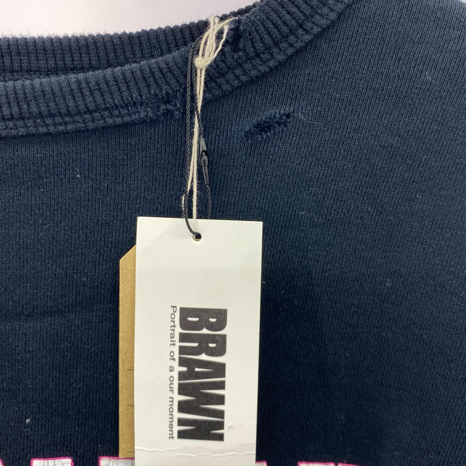 スウェット BRAWN 加工スウェット 黒 (L) L ブラック