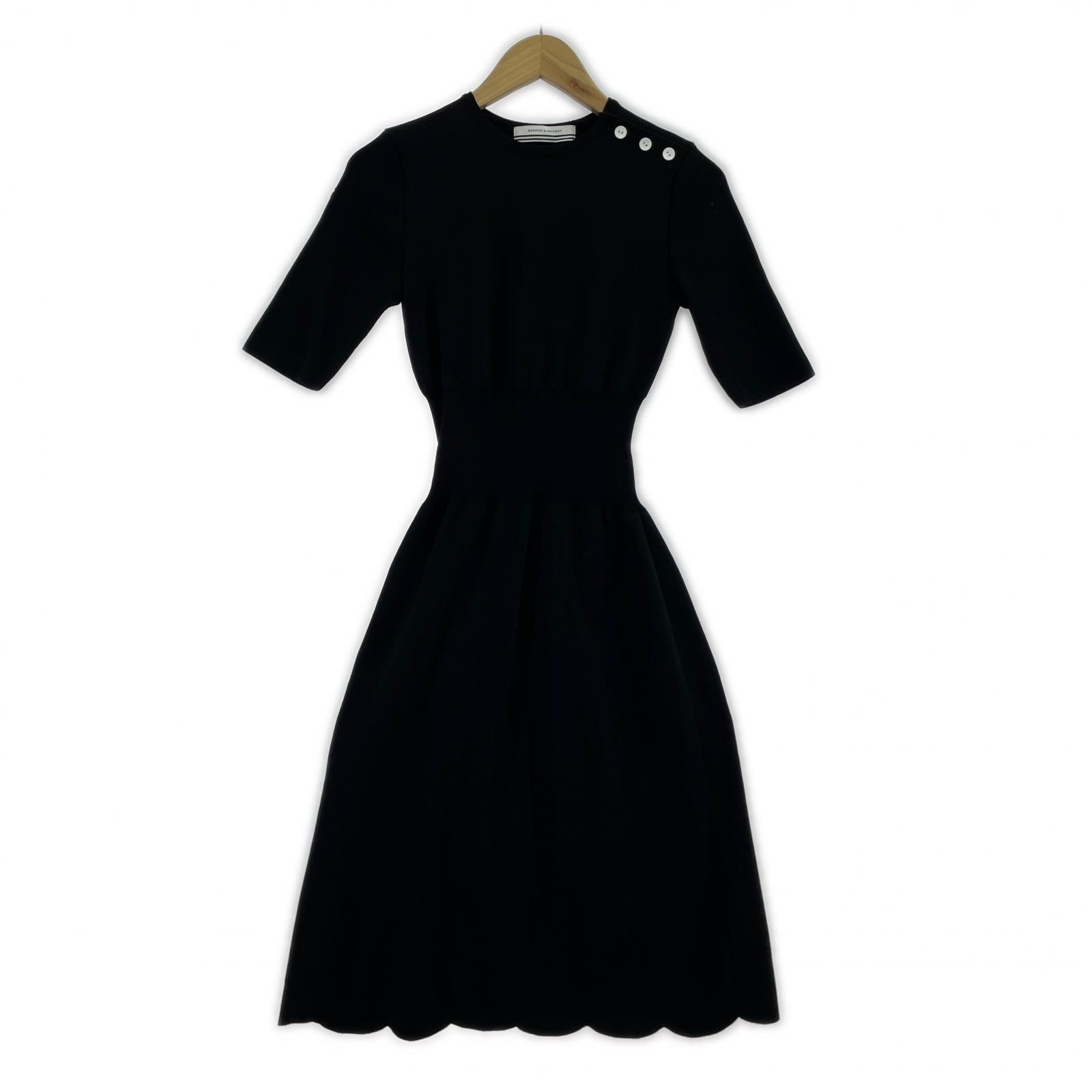 ワンピース SCALLOP DRESS/BLK