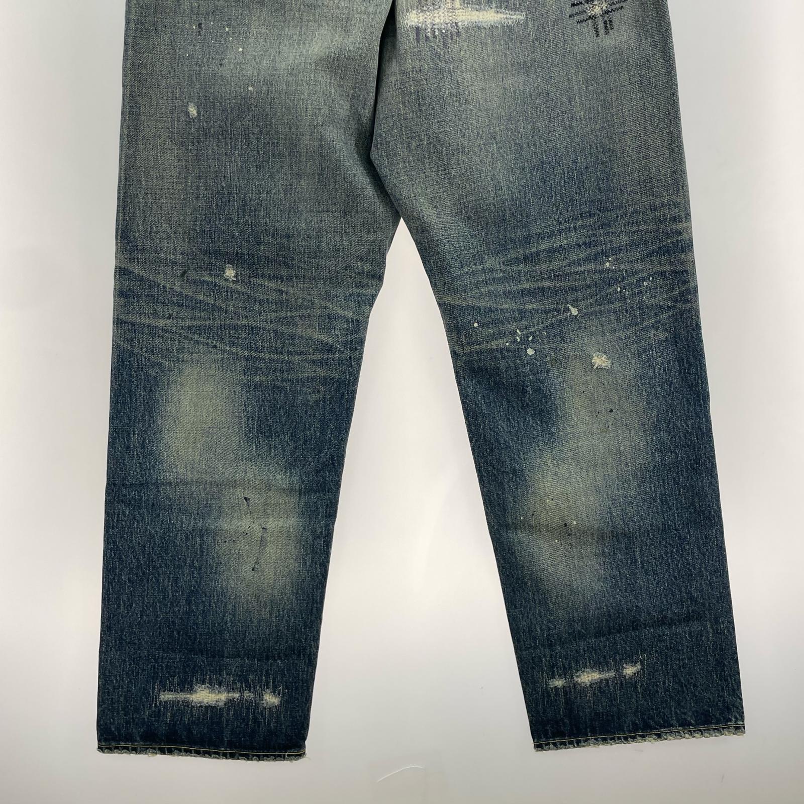 デニムパンツ SAPeur Lot.5550XX EBOOT Remake Denim Pants A0024-342 (L) S ネイビー