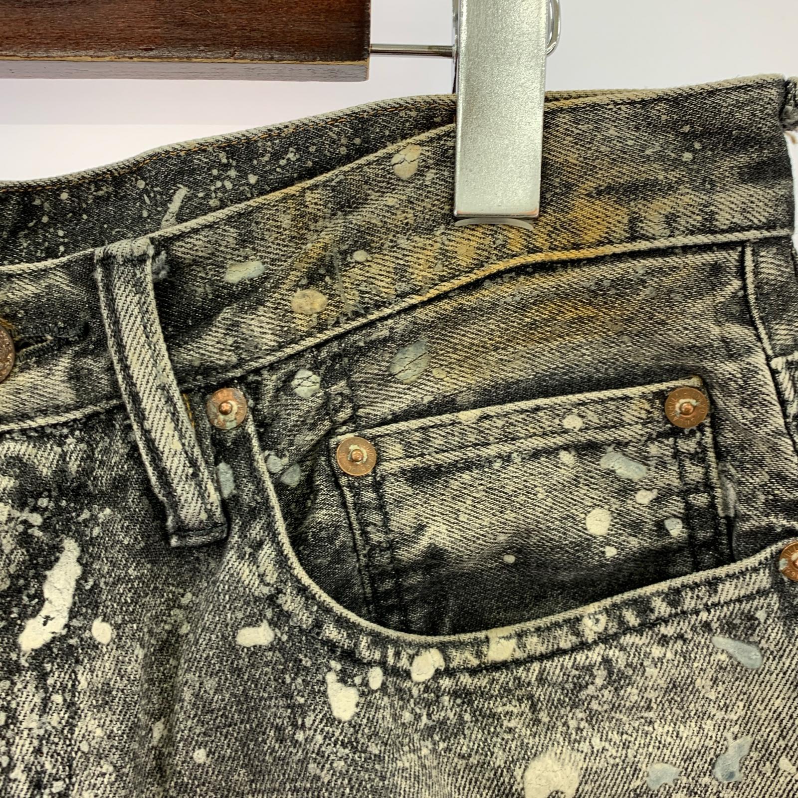 デニムパンツ 24AW MOLDED DENIM TROUSERS WIDE CUT W32 32 ブラック