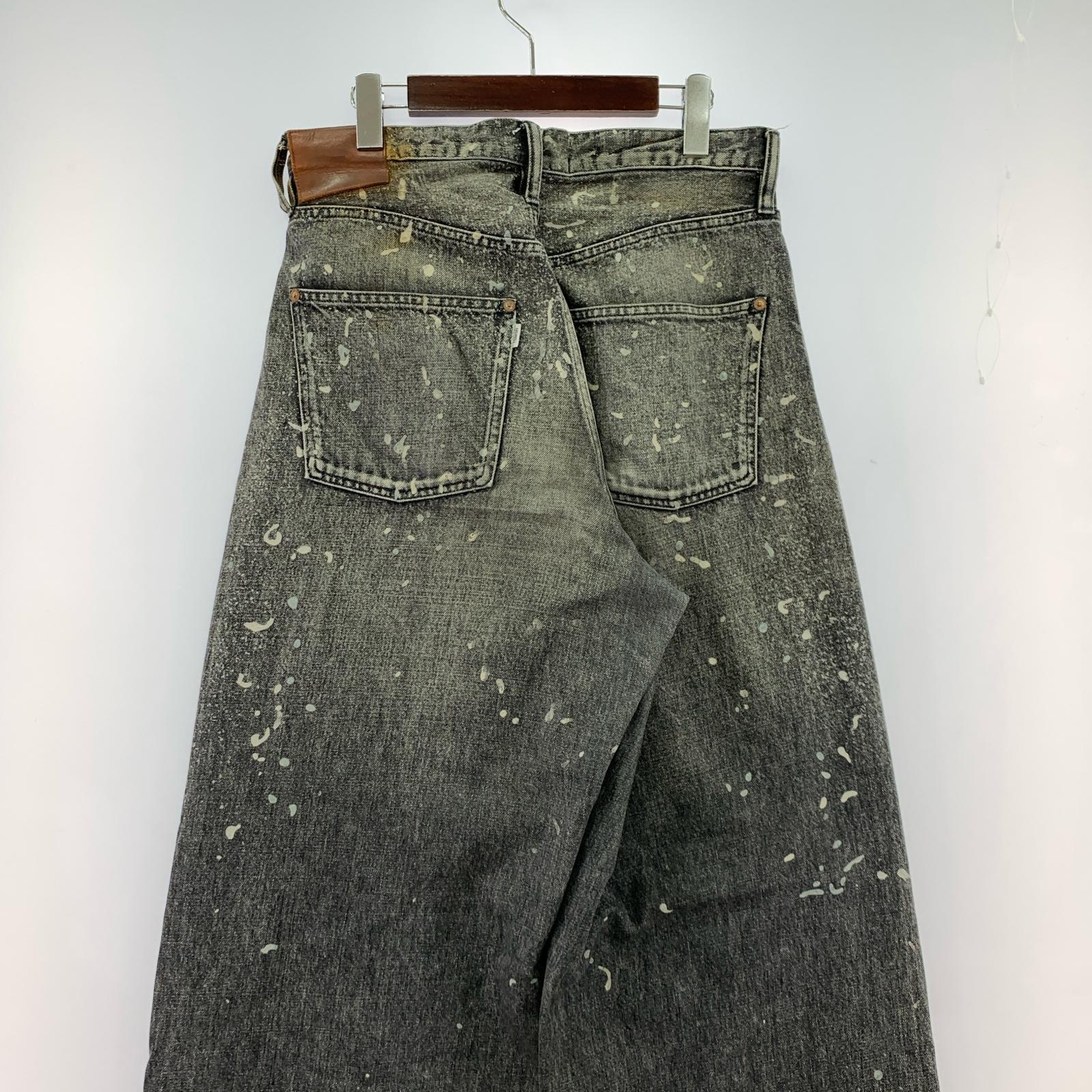 デニムパンツ 24AW MOLDED DENIM TROUSERS WIDE CUT W32 32 ブラック
