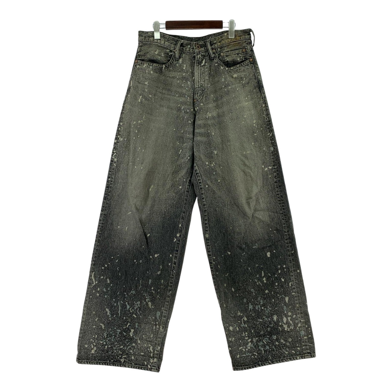 デニムパンツ 24AW MOLDED DENIM TROUSERS WIDE CUT W32 32 ブラック