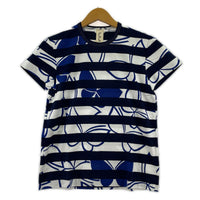 半袖Tシャツ バタフライ ボーダー 紺白 (S) S