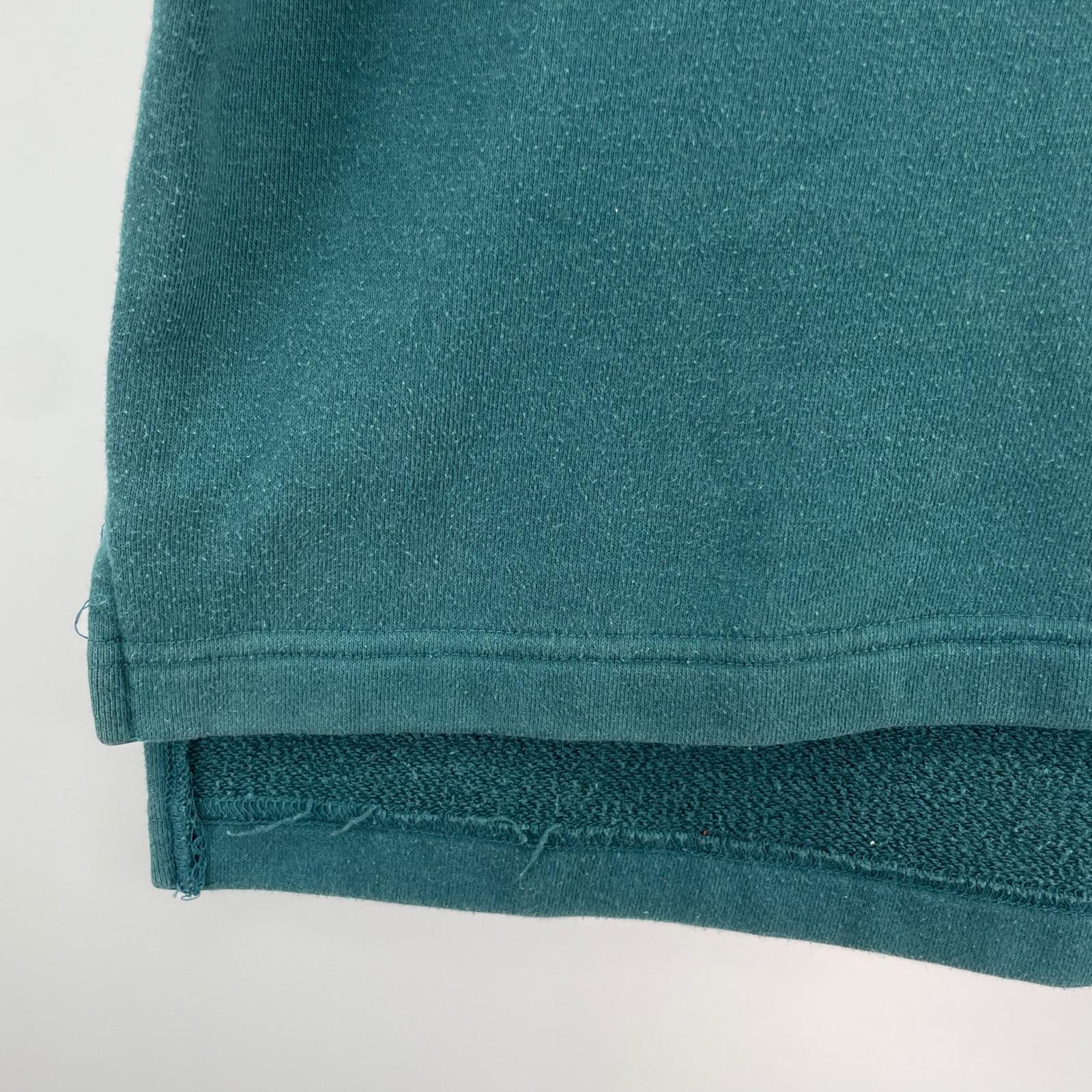 スウェット 刺繍 ロゴ 緑 (L)