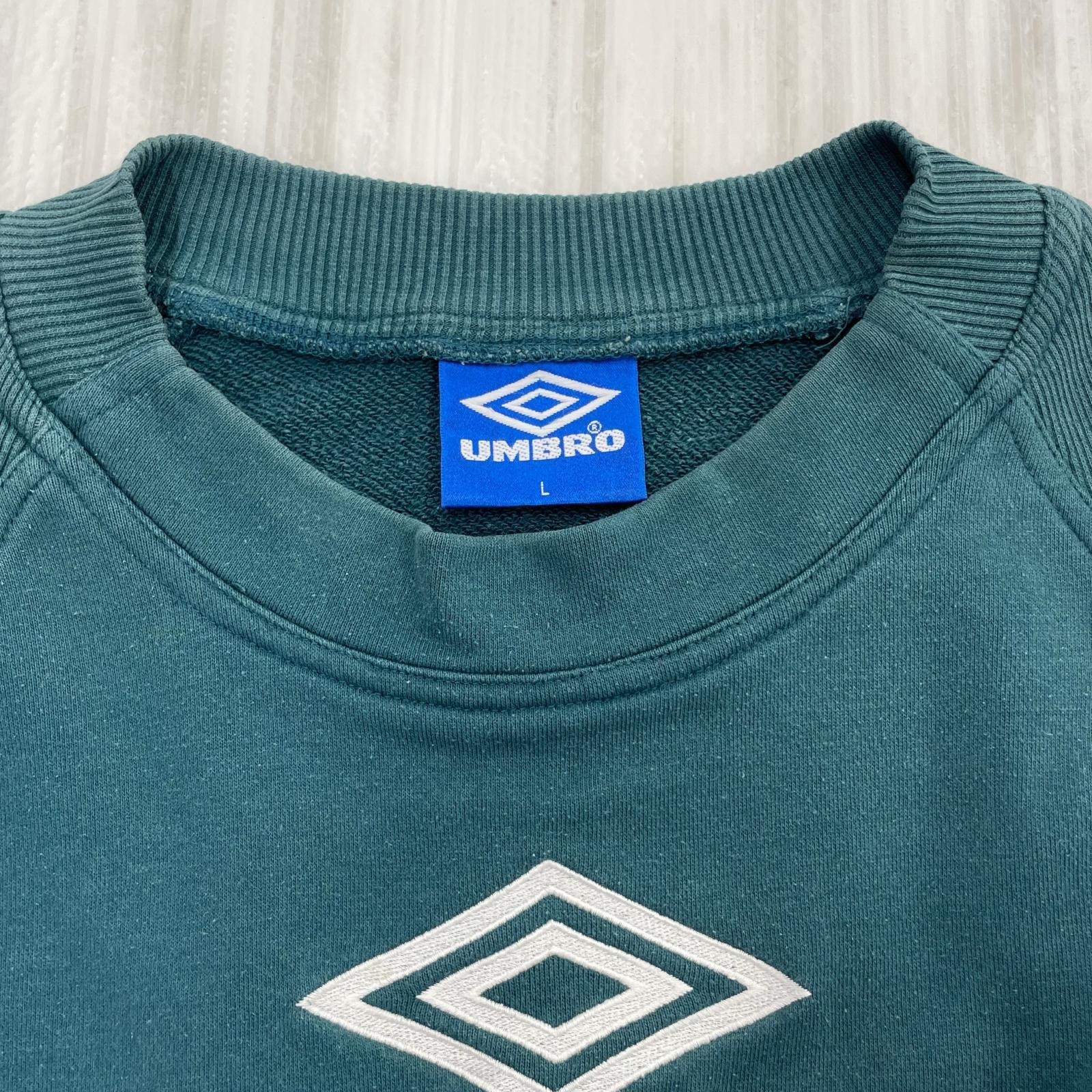 スウェット 刺繍 ロゴ 緑 (L)