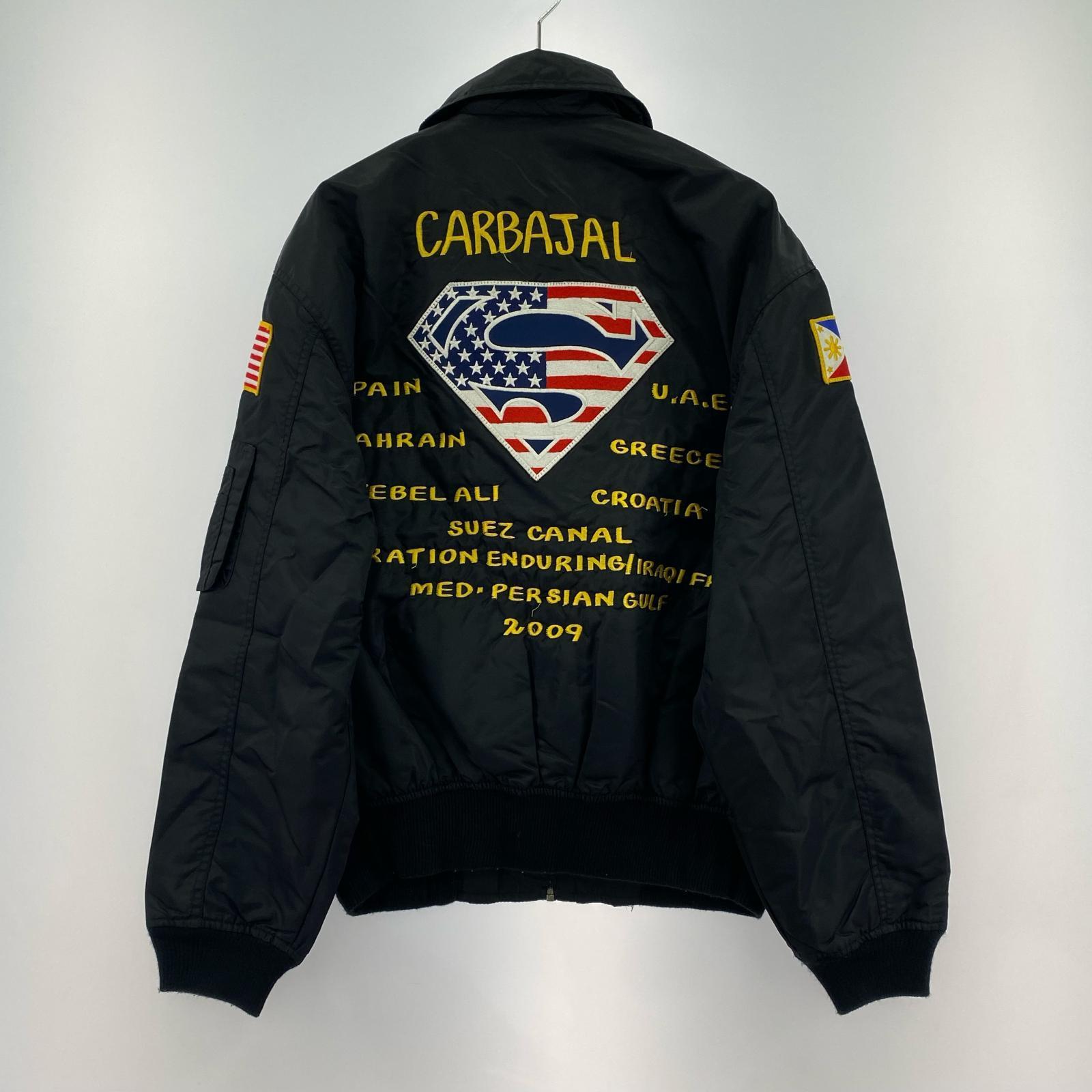 ジャケット 00s CARBAJAL スーベニアフライトジャケット ブラック