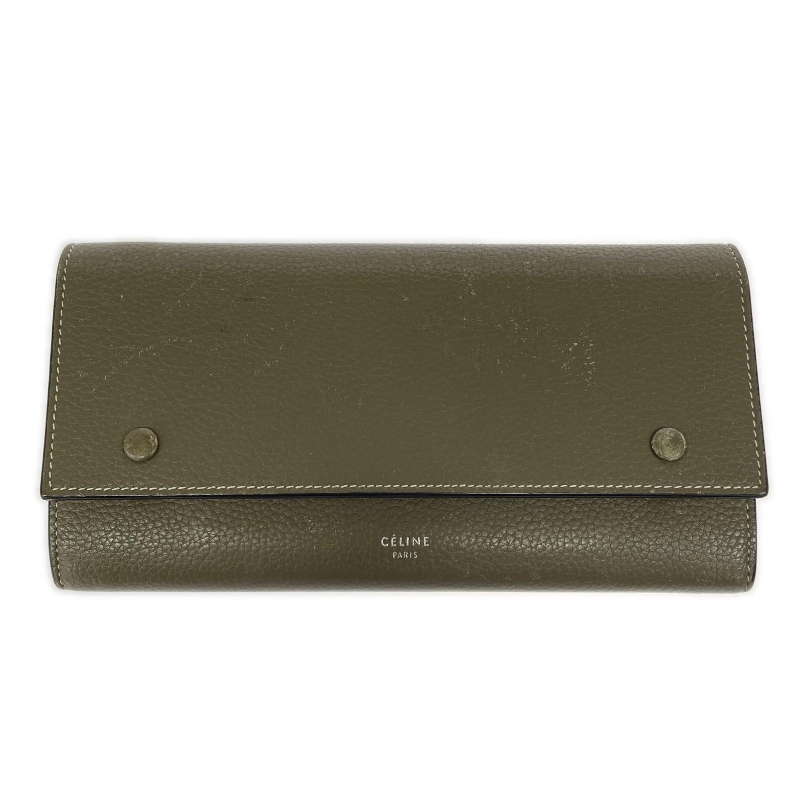 CELINE ラージフラップ マルチファンクション ロングウォレット