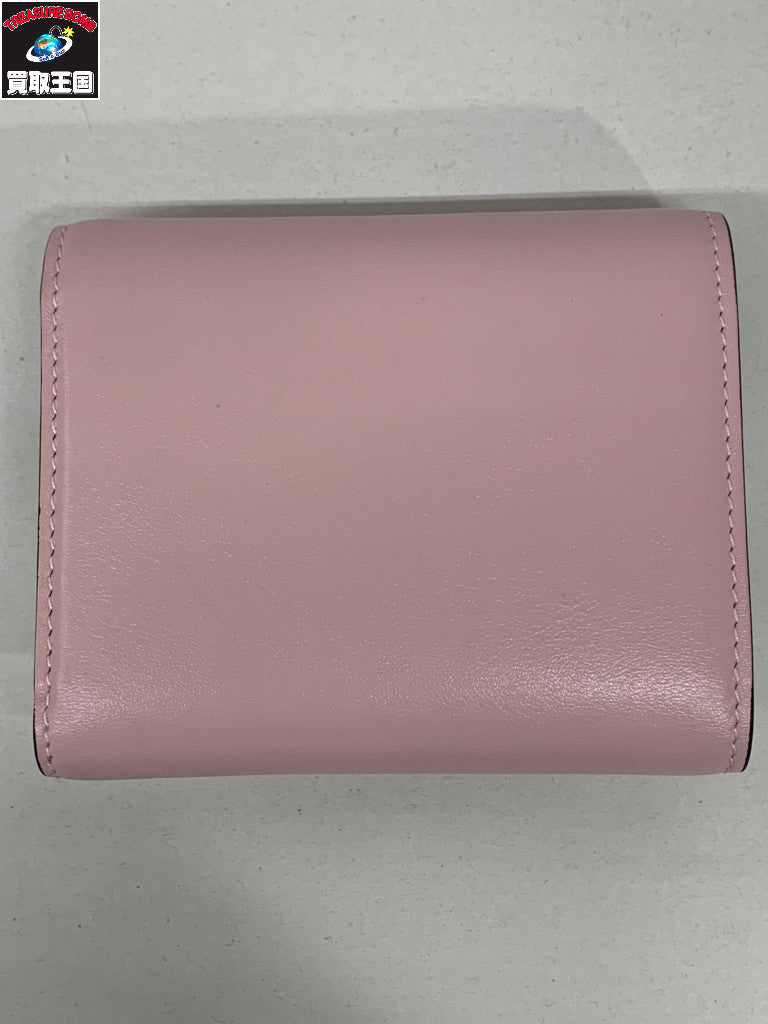 JIMMY CHOO マリンダ rose レザーウォレット ピンク