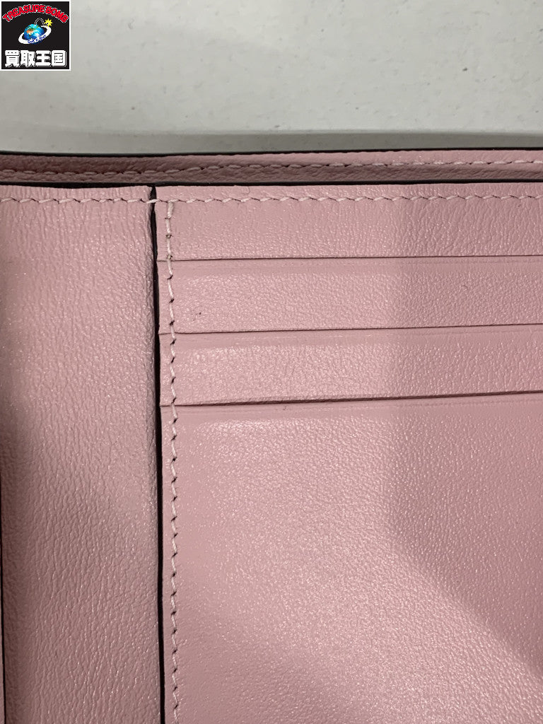 JIMMY CHOO マリンダ rose レザーウォレット ピンク