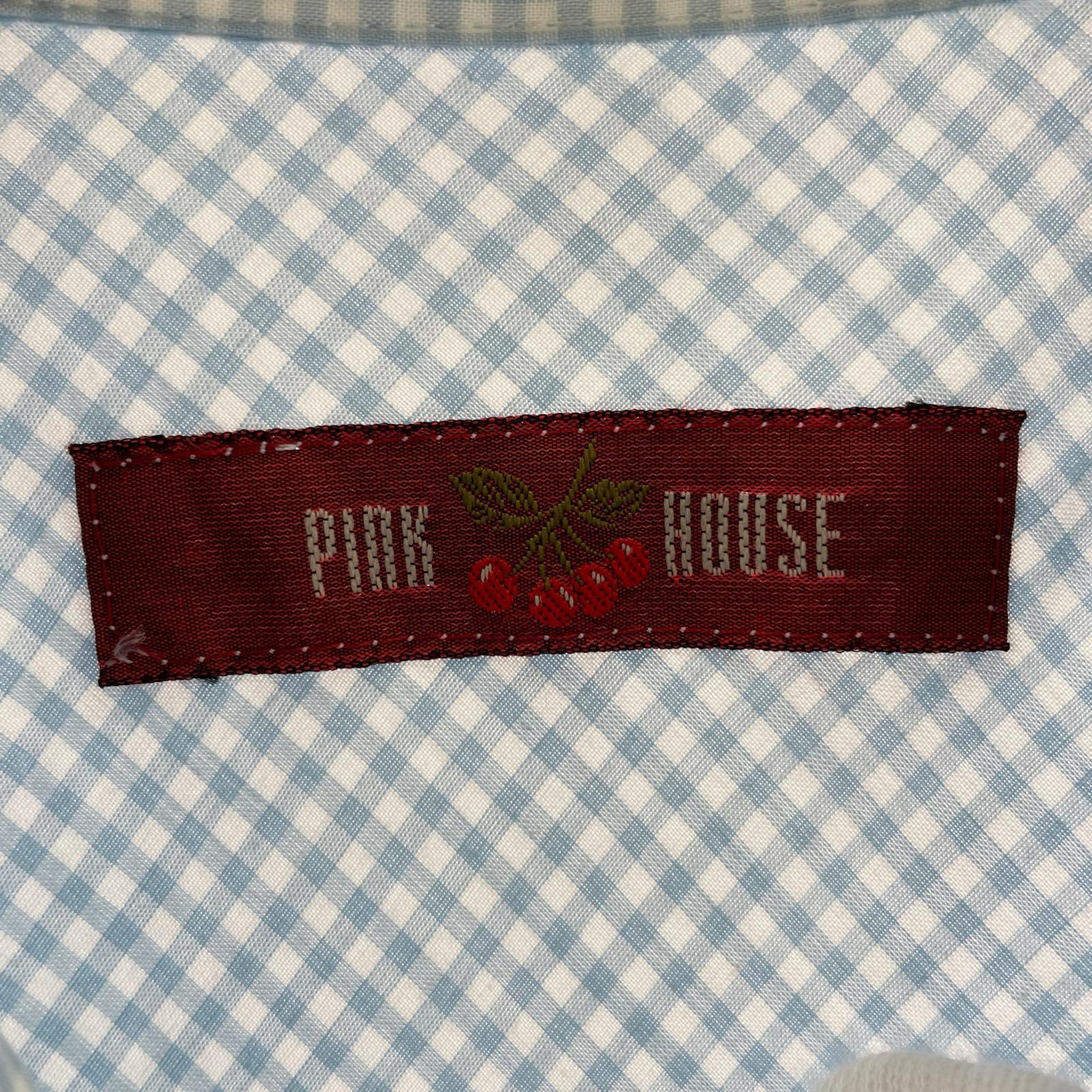 半袖シャツ ウサギ刺繍 ブルー