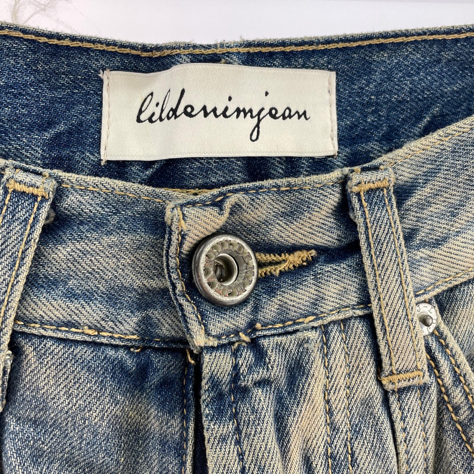 ショートパンツ lildenimjean Lil Repaired Shorts 加工デニムショーツ 28 インディゴ 28 ブルー