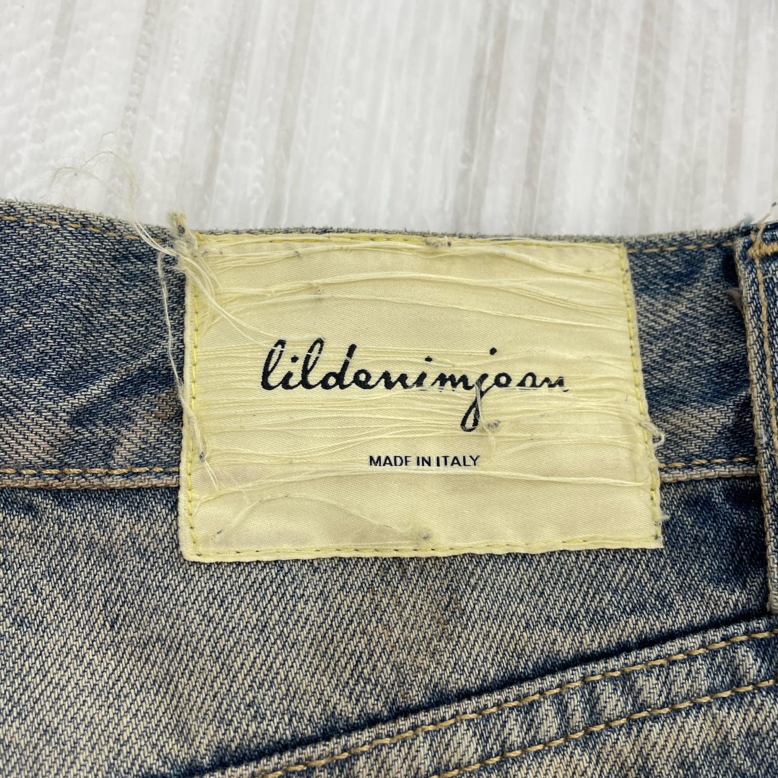 ショートパンツ lildenimjean Lil Repaired Shorts 加工デニムショーツ 28 インディゴ 28 ブルー