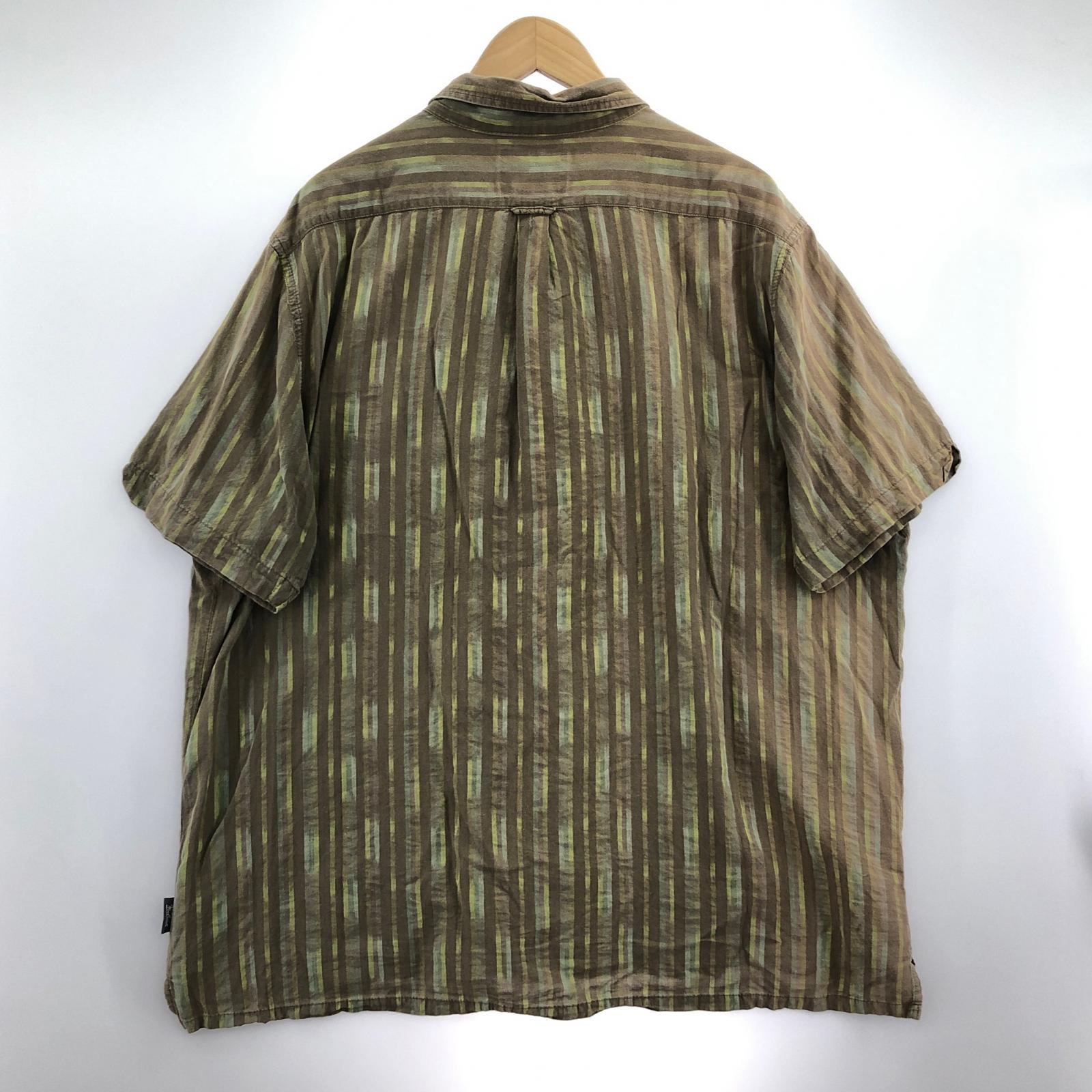 半袖シャツ WOOLRICH 90s Stripe Open Coller Shirt XXL