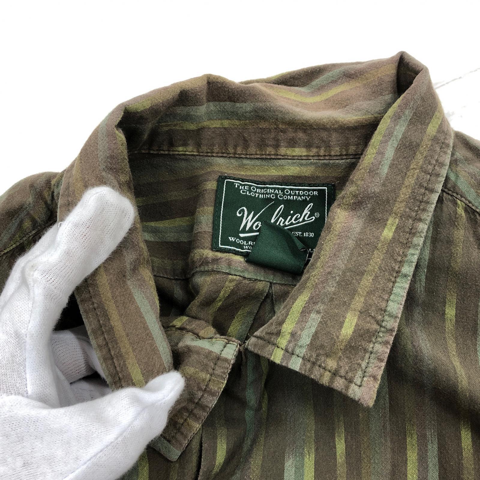 半袖シャツ WOOLRICH 90s Stripe Open Coller Shirt XXL