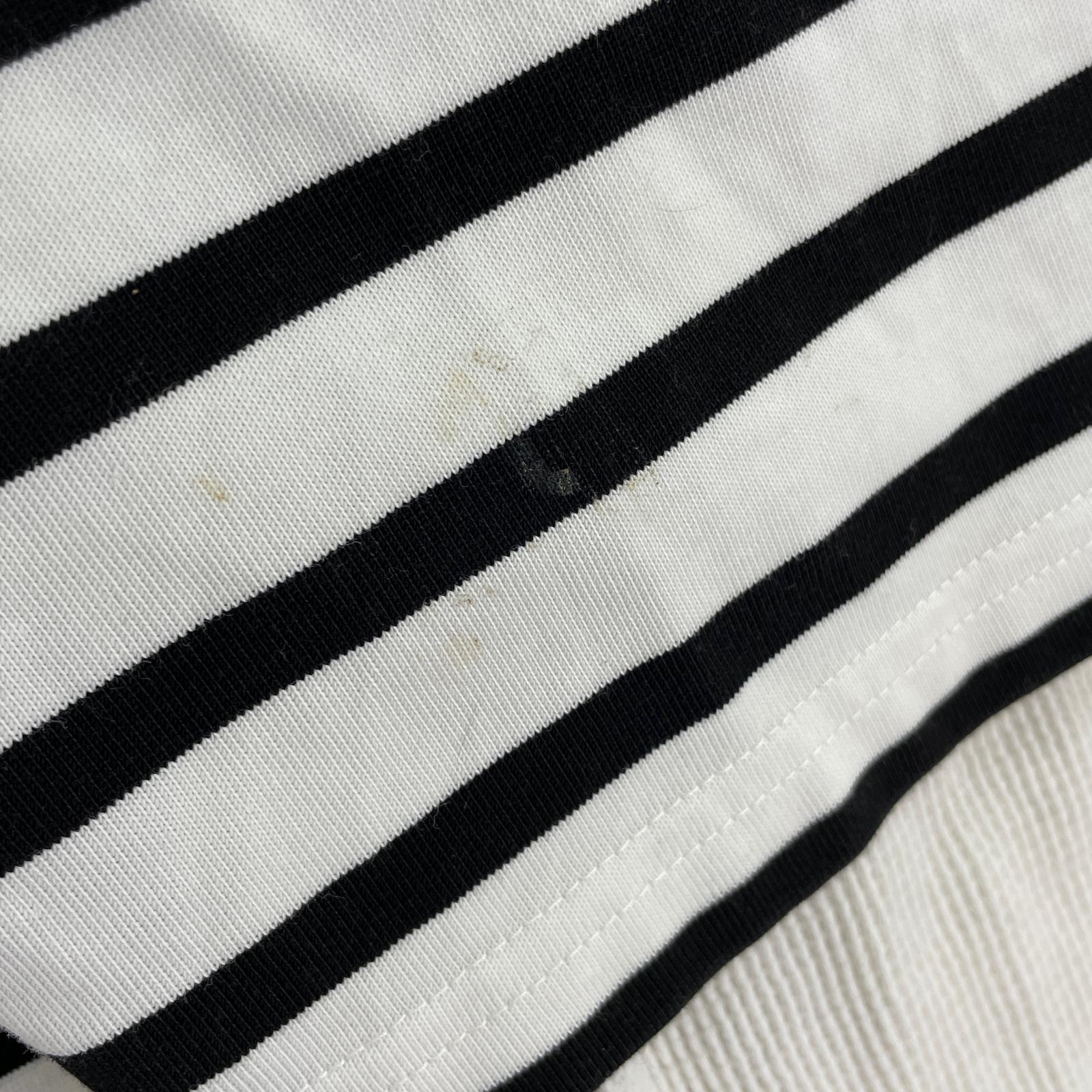 長袖Tシャツ ANCELLM 25SS ANCELLM BORDER LAYERED LS SHIRT レイヤードバスクシャツ 1 ホワイト×ブラック 1