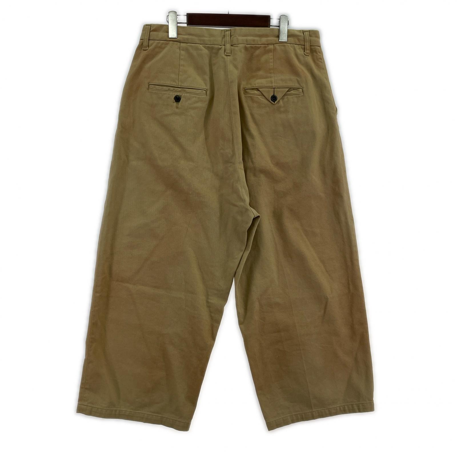 パンツ ANCELLM 24AW SHORT LENGTH WIDE PANTS ワイドチノパン 3 ベージュ 3 ベージュ