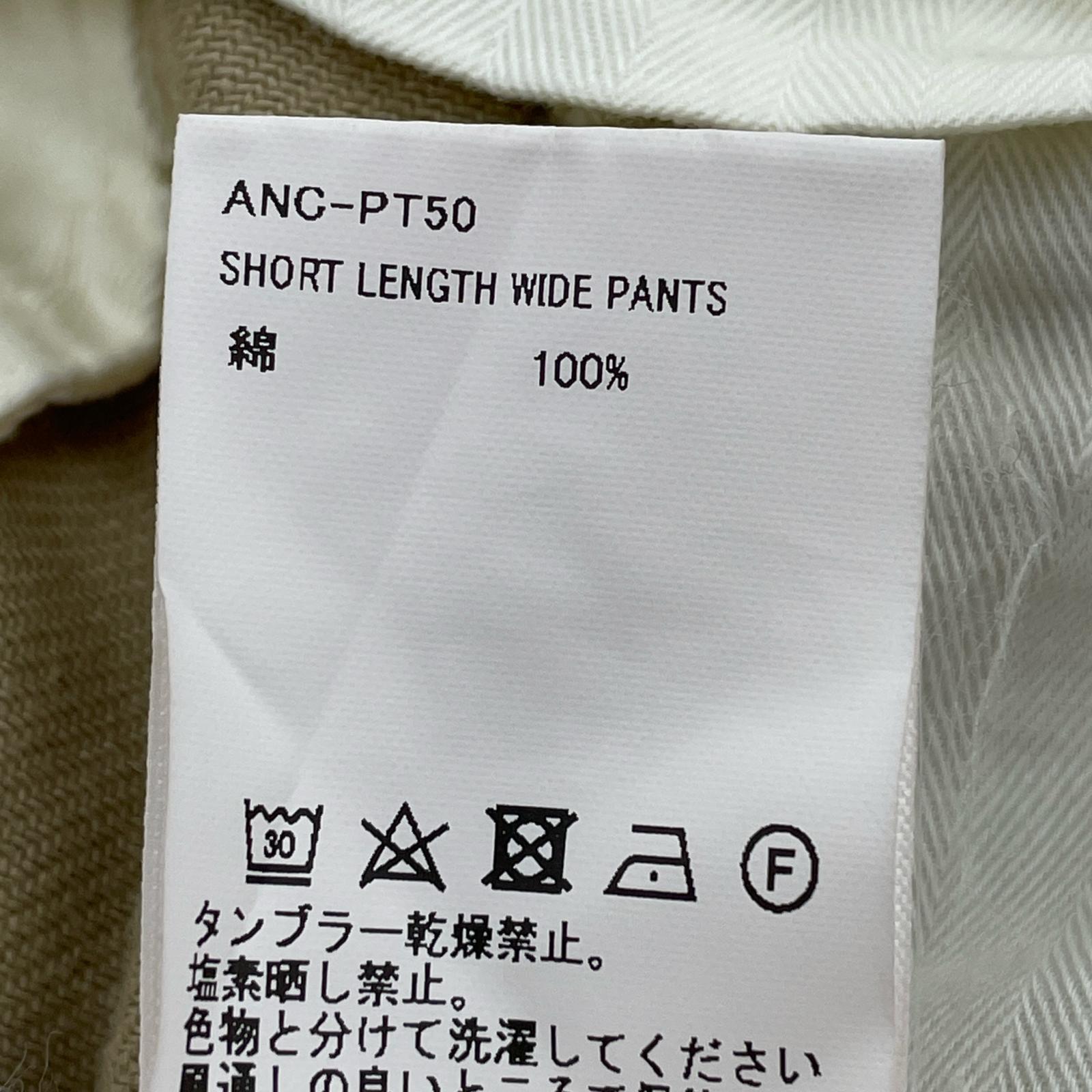 パンツ ANCELLM 24AW SHORT LENGTH WIDE PANTS ワイドチノパン 3 ベージュ 3 ベージュ
