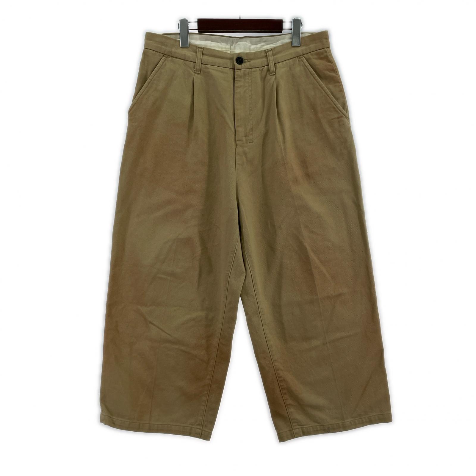 パンツ ANCELLM 24AW SHORT LENGTH WIDE PANTS ワイドチノパン 3 ベージュ 3 ベージュ