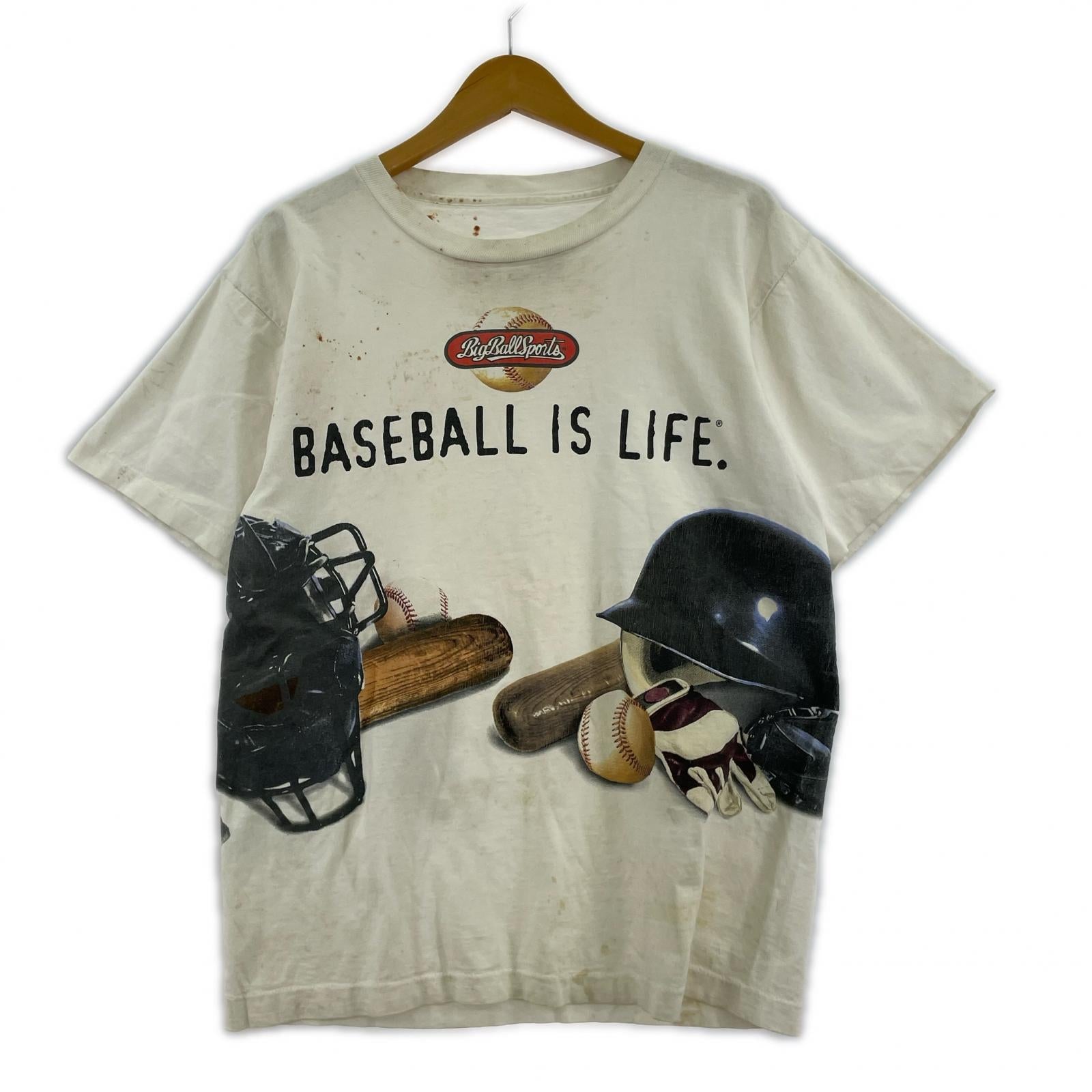 半袖Tシャツ old big ball sports カットソー 白 ホワイト