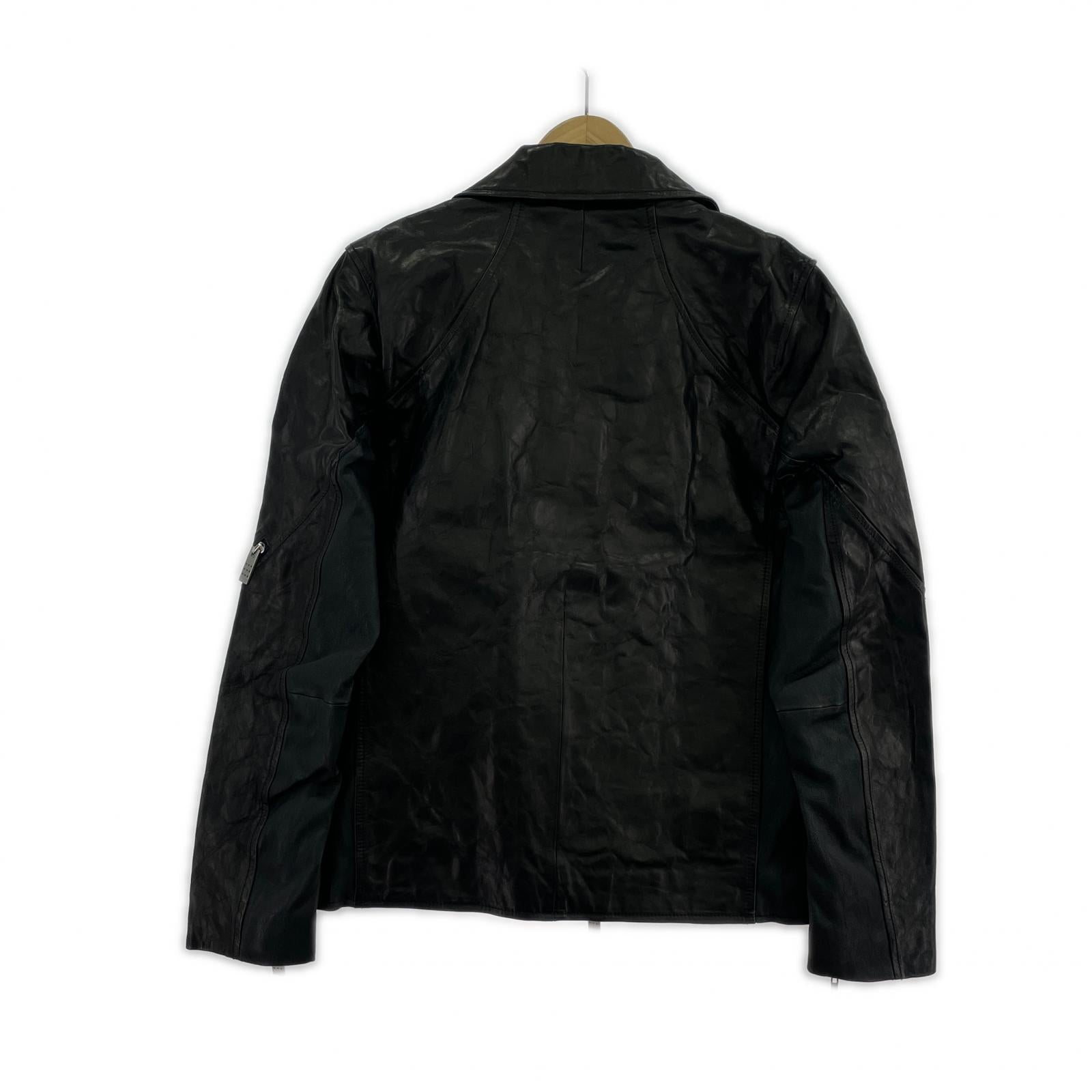 ライダースジャケット COM BY CARPE DIEM Pull-up leather jacket L ブラック