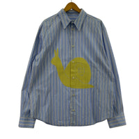 長袖シャツ 24FW SNAIL EMBROIDERED SHIRT BLU L ブルー