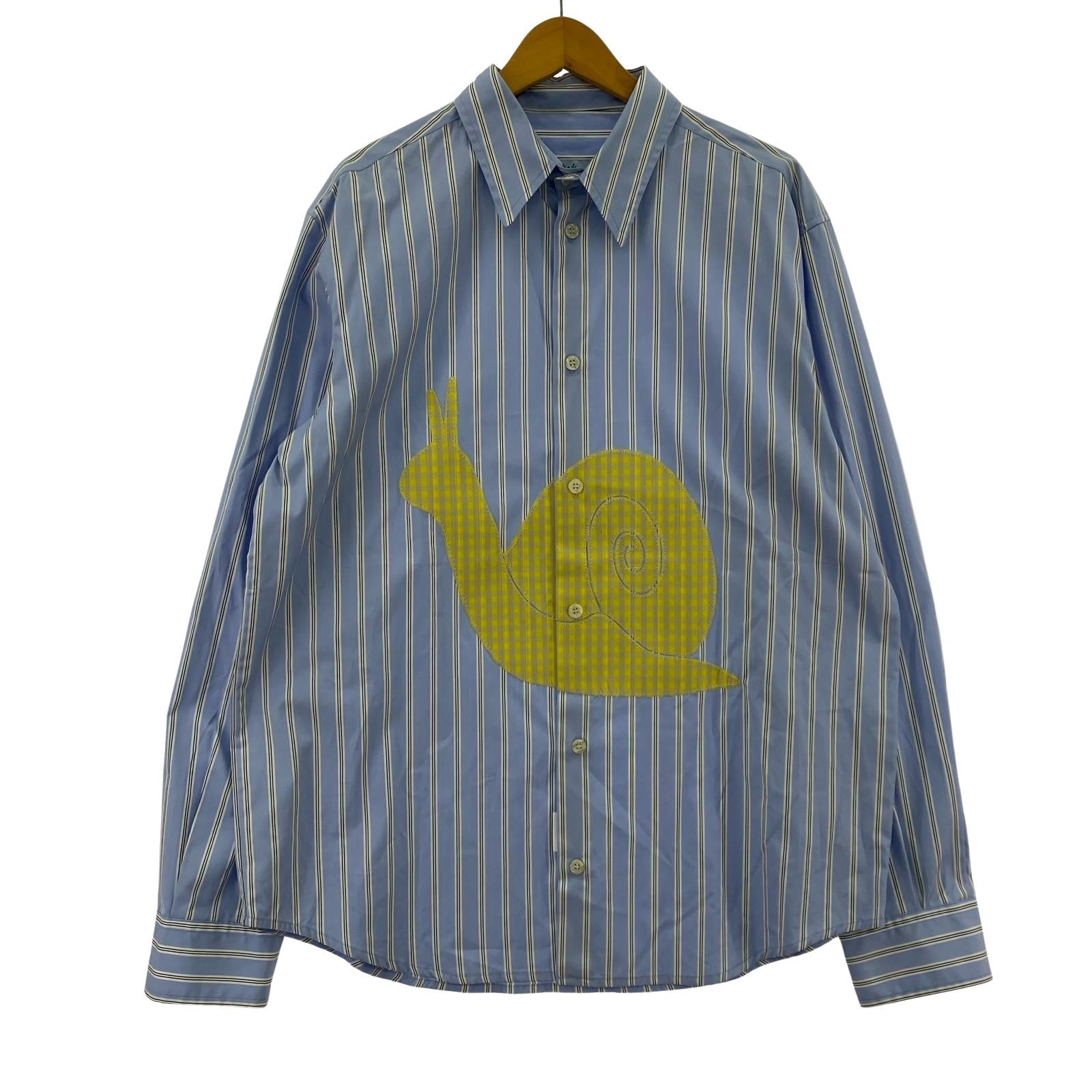 長袖シャツ 24FW SNAIL EMBROIDERED SHIRT BLU L ブルー