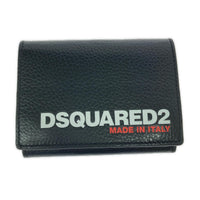 コンパクトウォレット DSQUARED2 三つ折りレザーウォレット ブラック ブラック