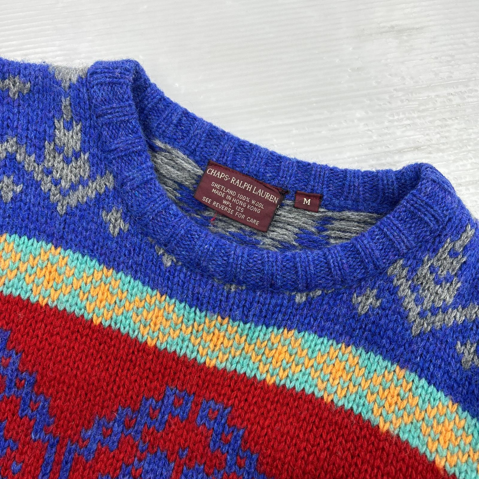 ニット 80s CHAPS ノルディック柄(M) M マルチカラー