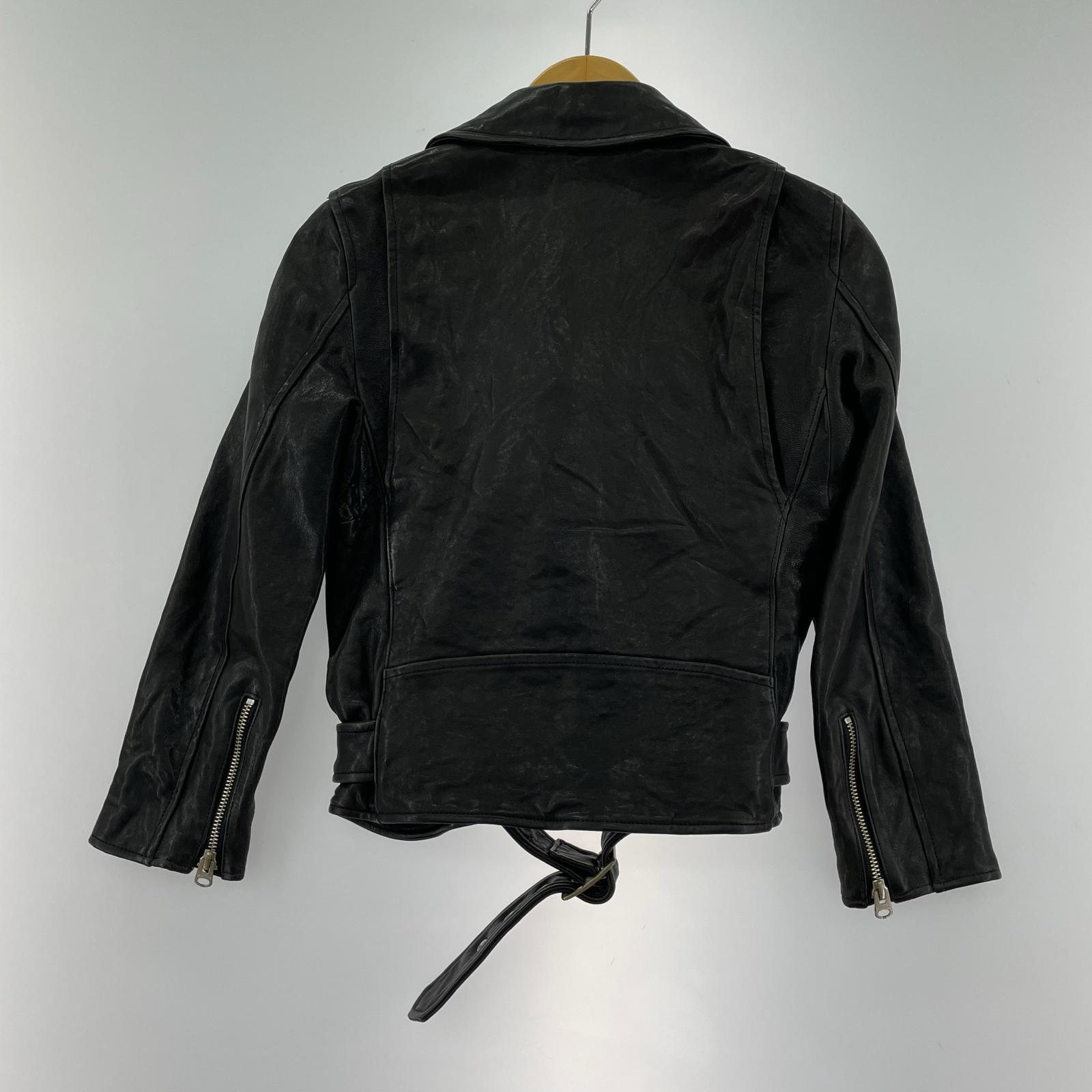 ライダースジャケット shrink leather riders jacket/130/BLK ブラック