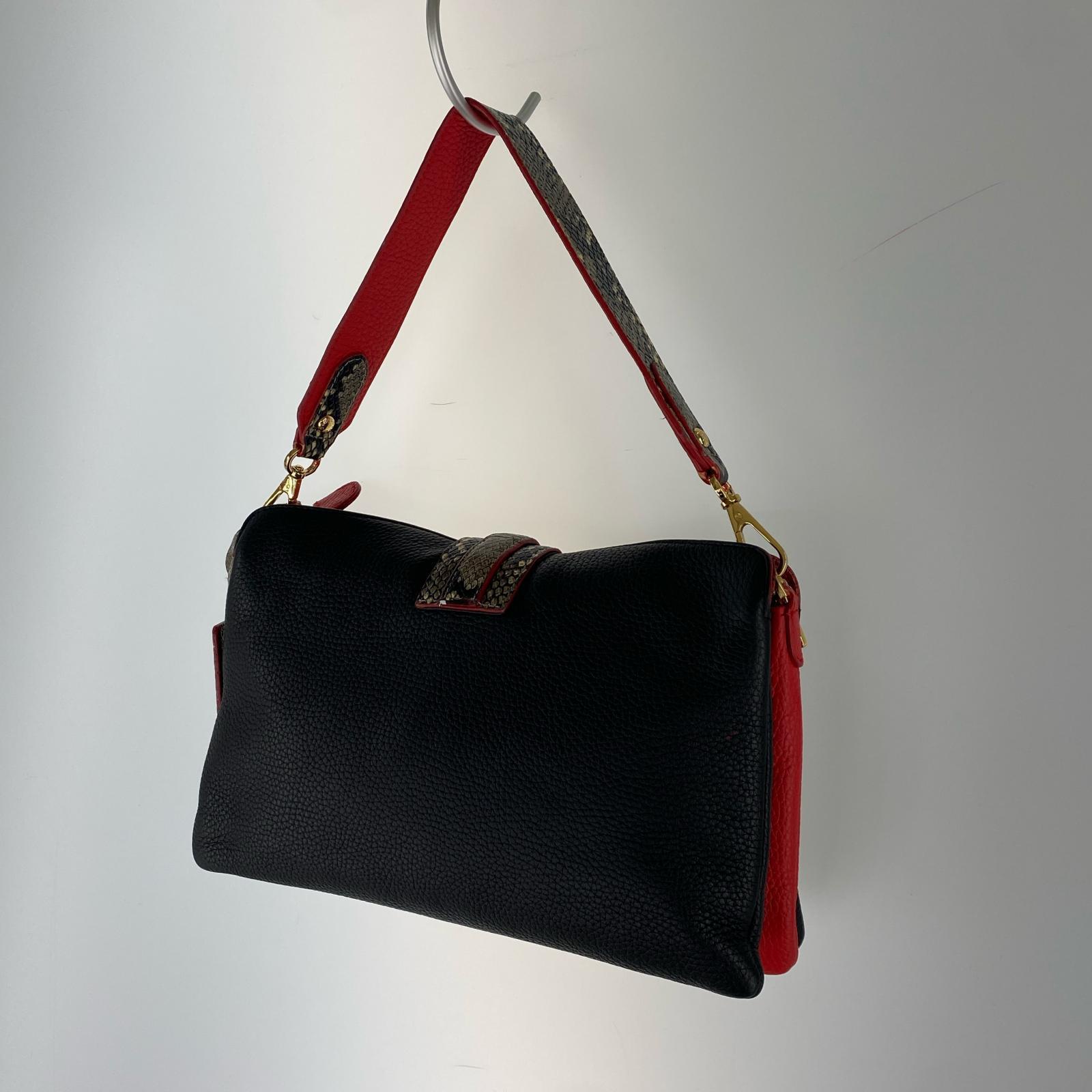 ハンドバッグ COCOCELUX GOLD/BLK/RED ブラック