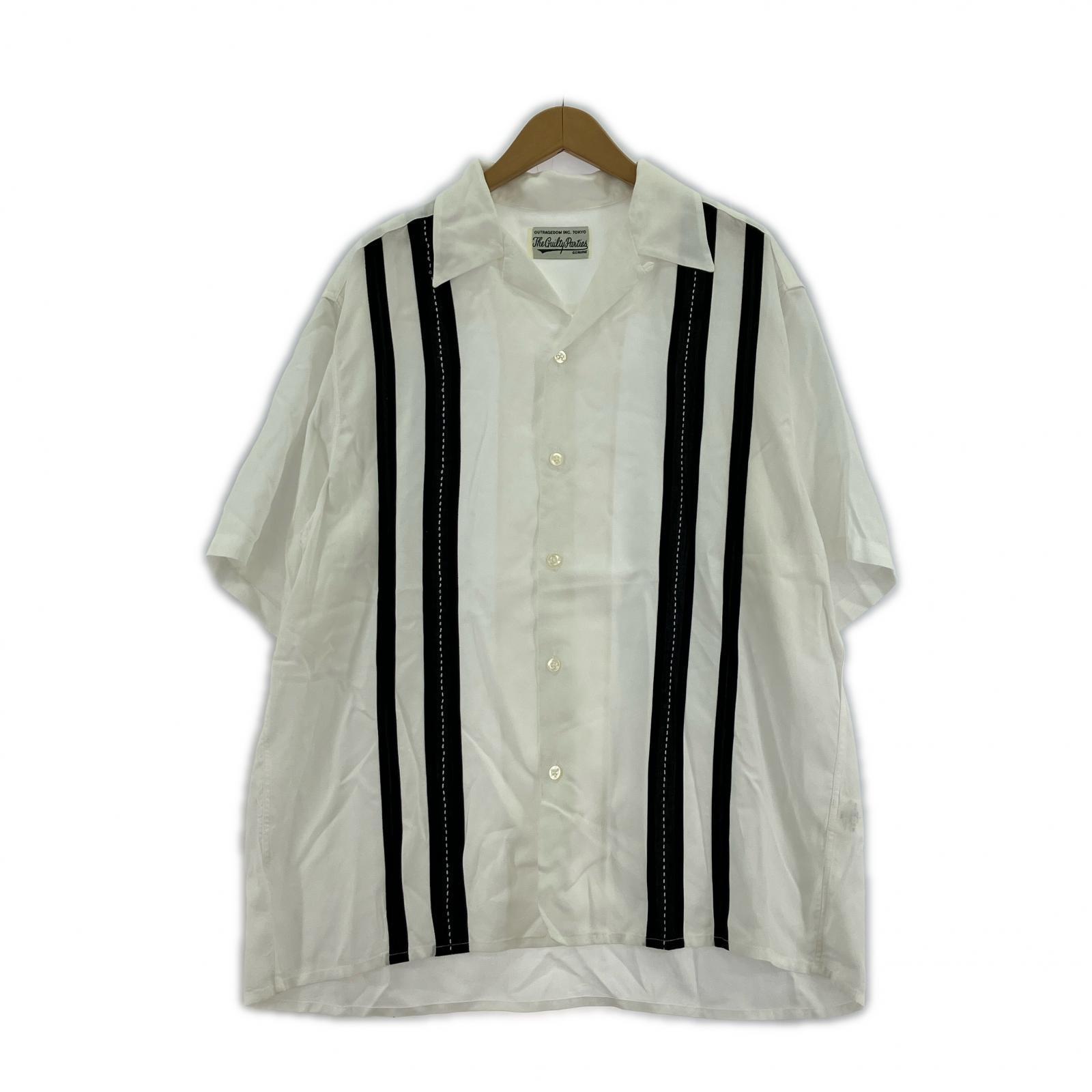 半袖シャツ 23SS/50s オープンカラー/SS/白黒/L L ホワイト
