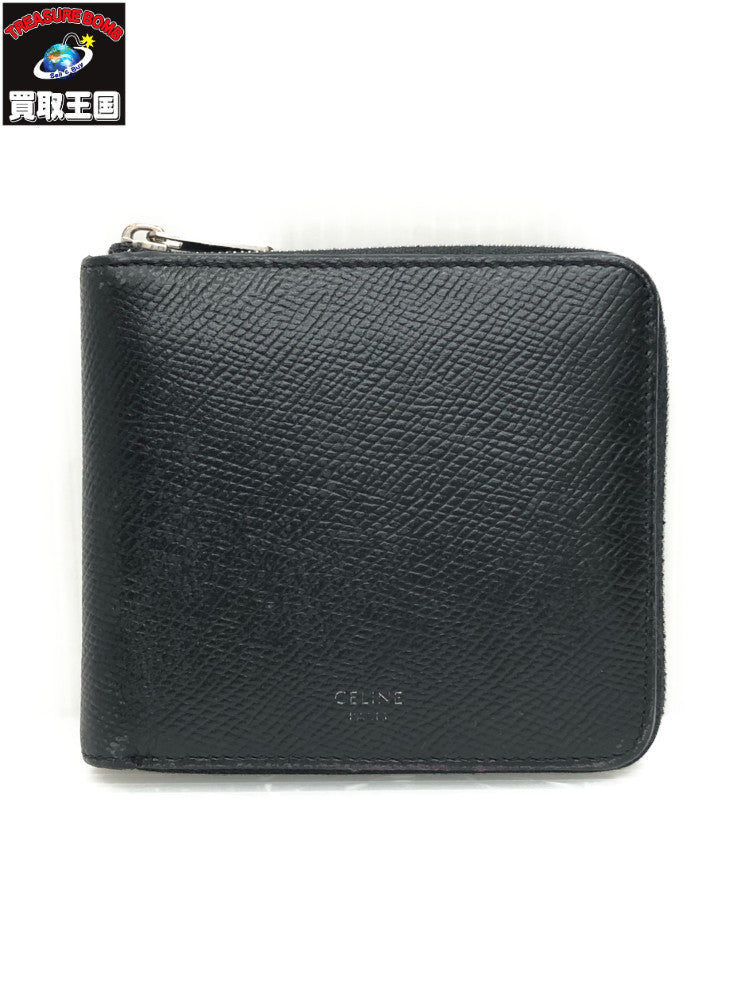 CELINE/ジップドバイフォールドウォレット/BLK