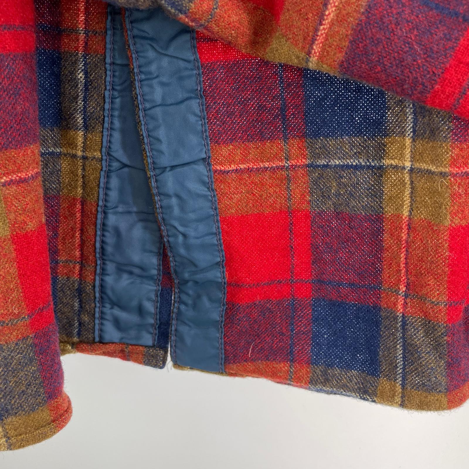 長袖シャツ PENDLETON 70s USA製 チェックネルシャツ 赤 (M) M レッド