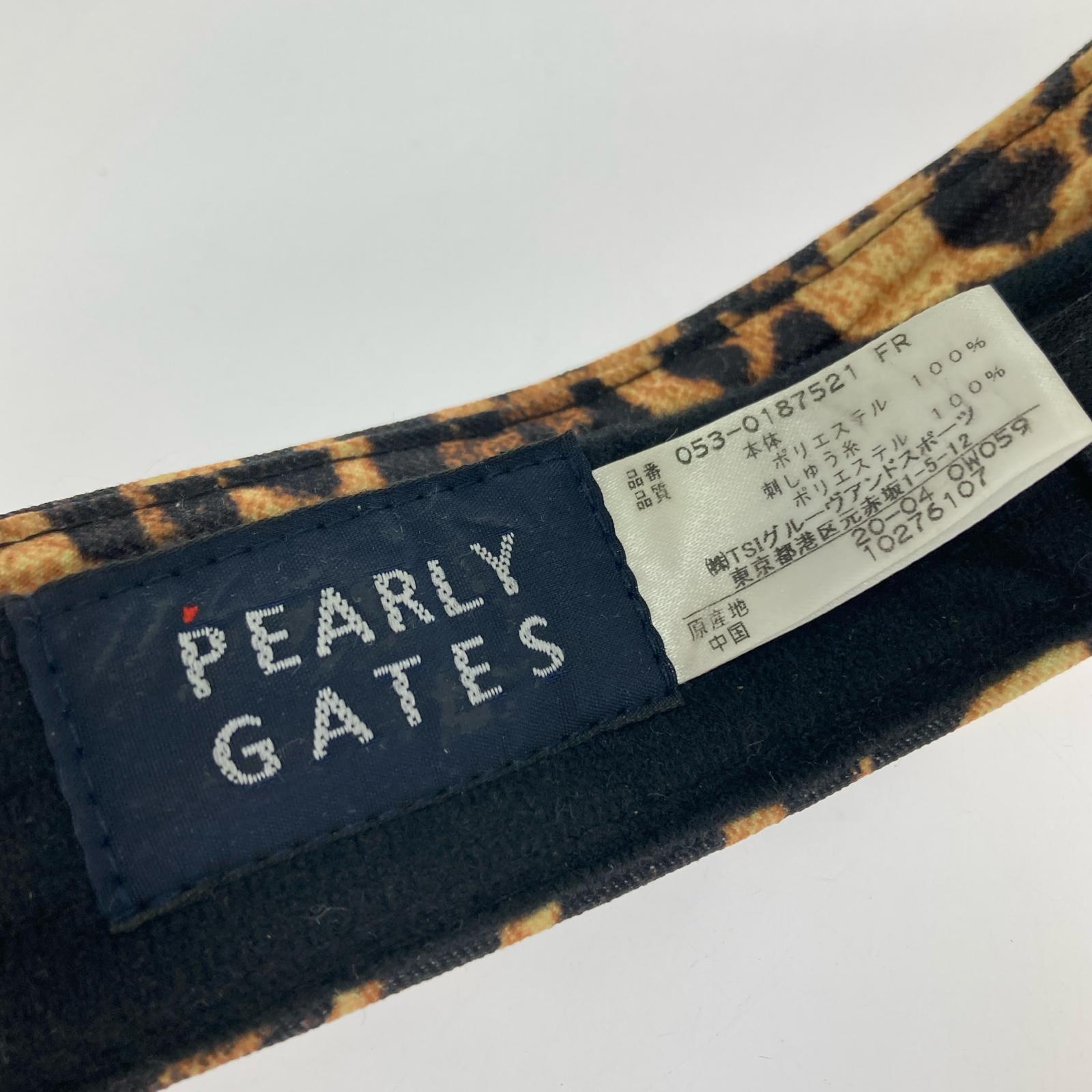 その他帽子 pearly gates サンバイザー ヒョウ柄 ブラウン