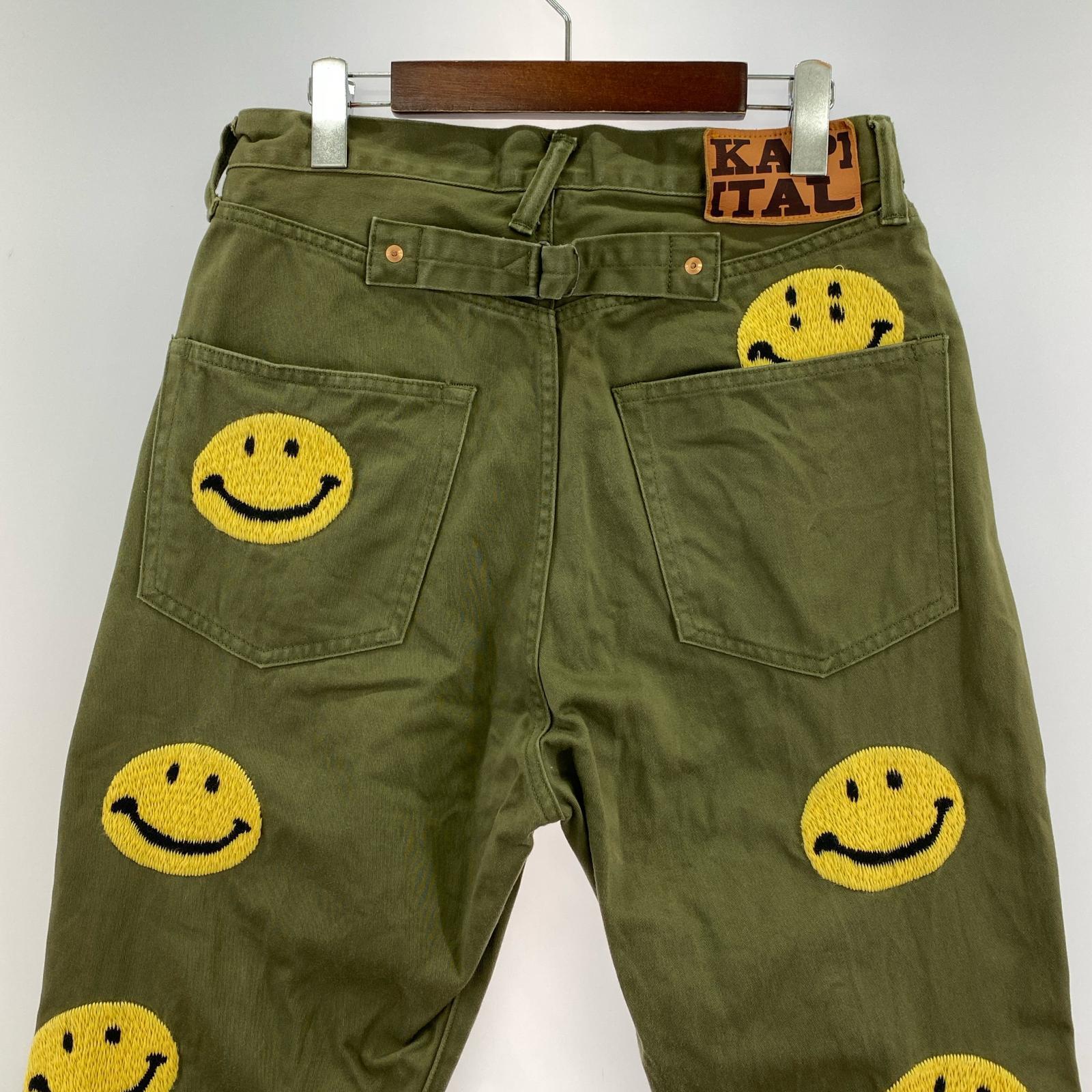 パンツ スマイル刺繍パンツ (32) EK-1130 32 カーキ