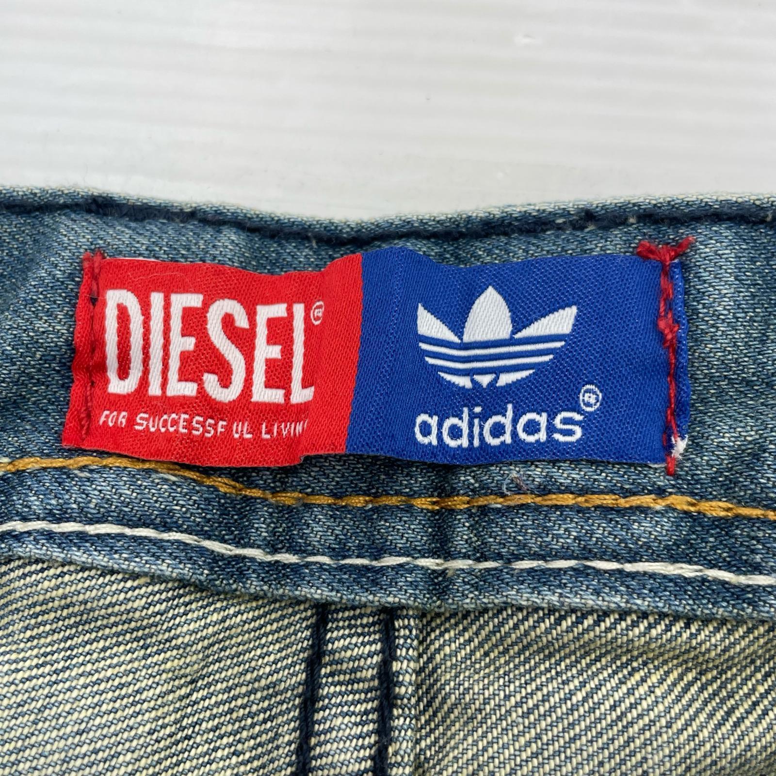 デニムパンツ ×adidas ダメージ (31) 31 ブルー