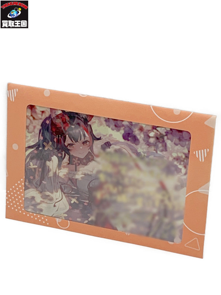 大神ミオ 活動5周年記念 直筆サイン&箔押し複製メッセージ ポストカード フィギュア/グッズ