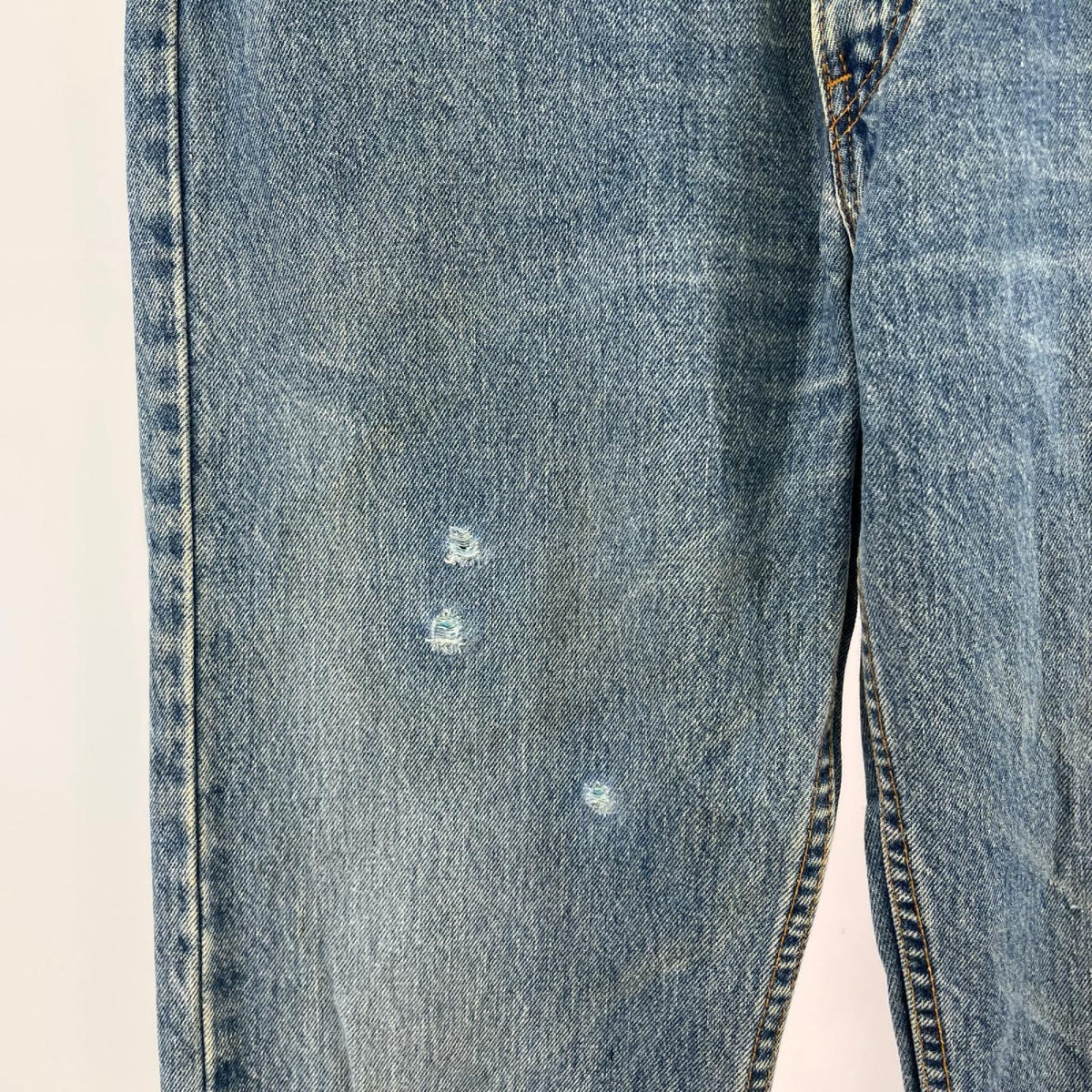 デニムパンツ 90s 505 USA製 ダメージ サックス