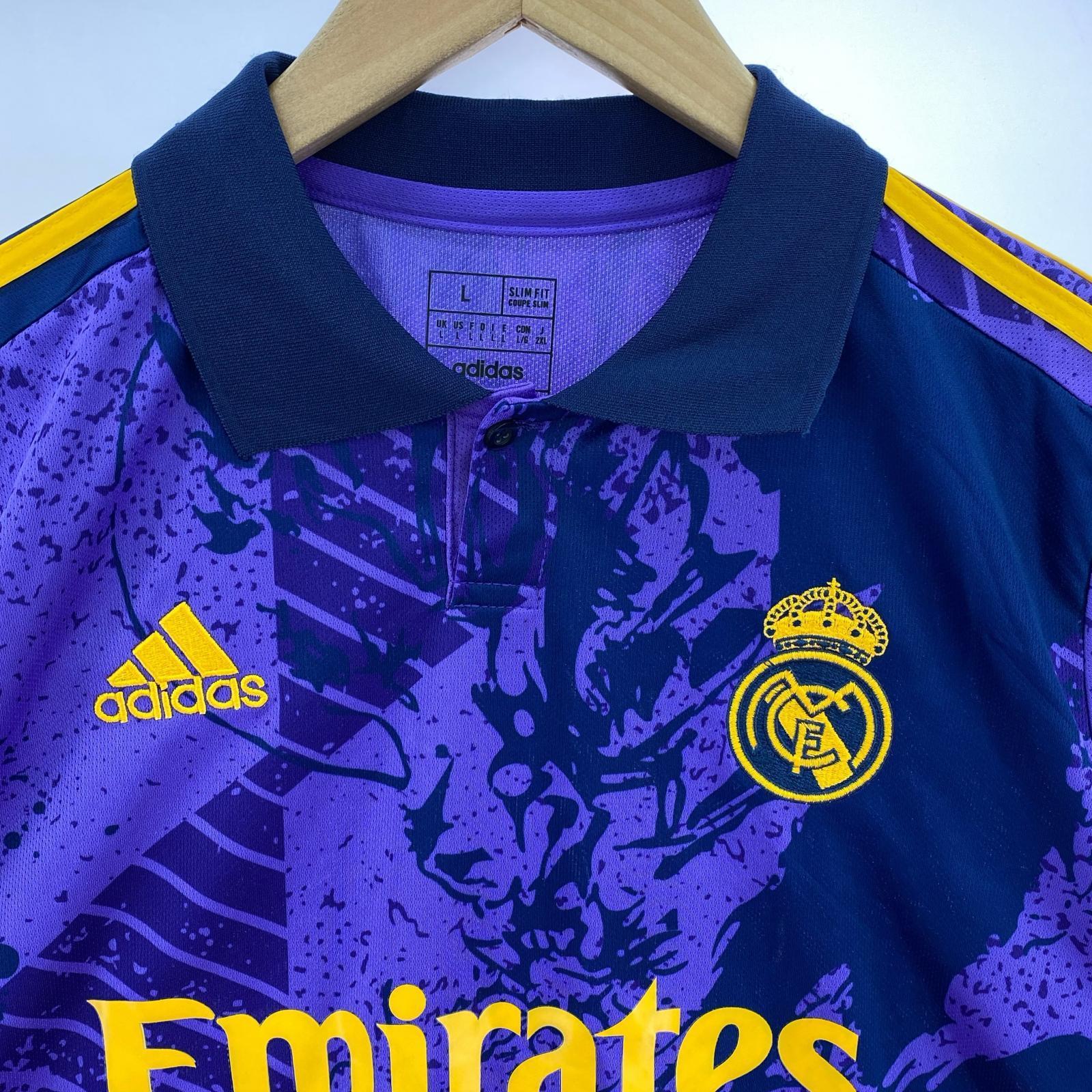 ポロシャツ adidas レアルマドリード 23/24 プレイヤーバージョン ユニフォーム 2XL パープル L