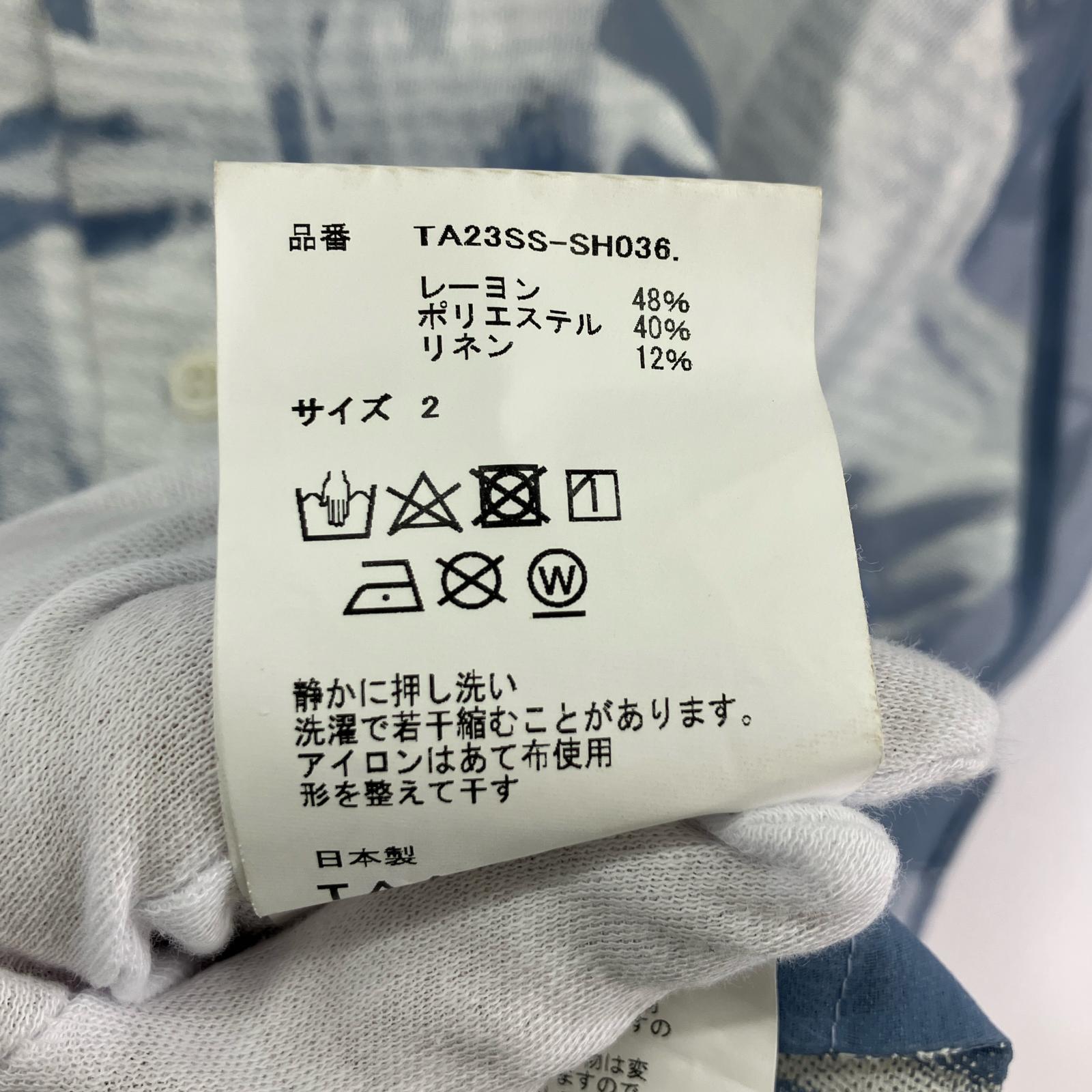 半袖シャツ TRANSPARENT FLOWER OPEN COLLAR SHIRTS 2
